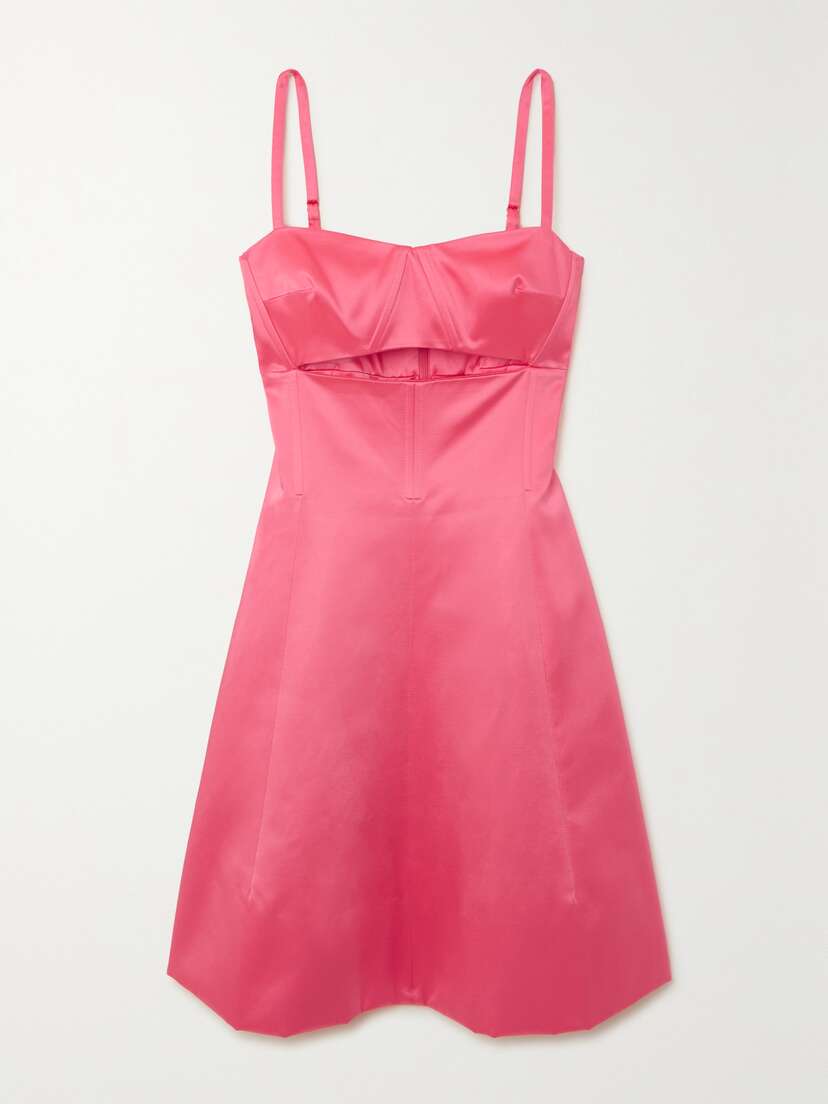 Patou Cutout Organic Cotton-blend Satin Midi Dress