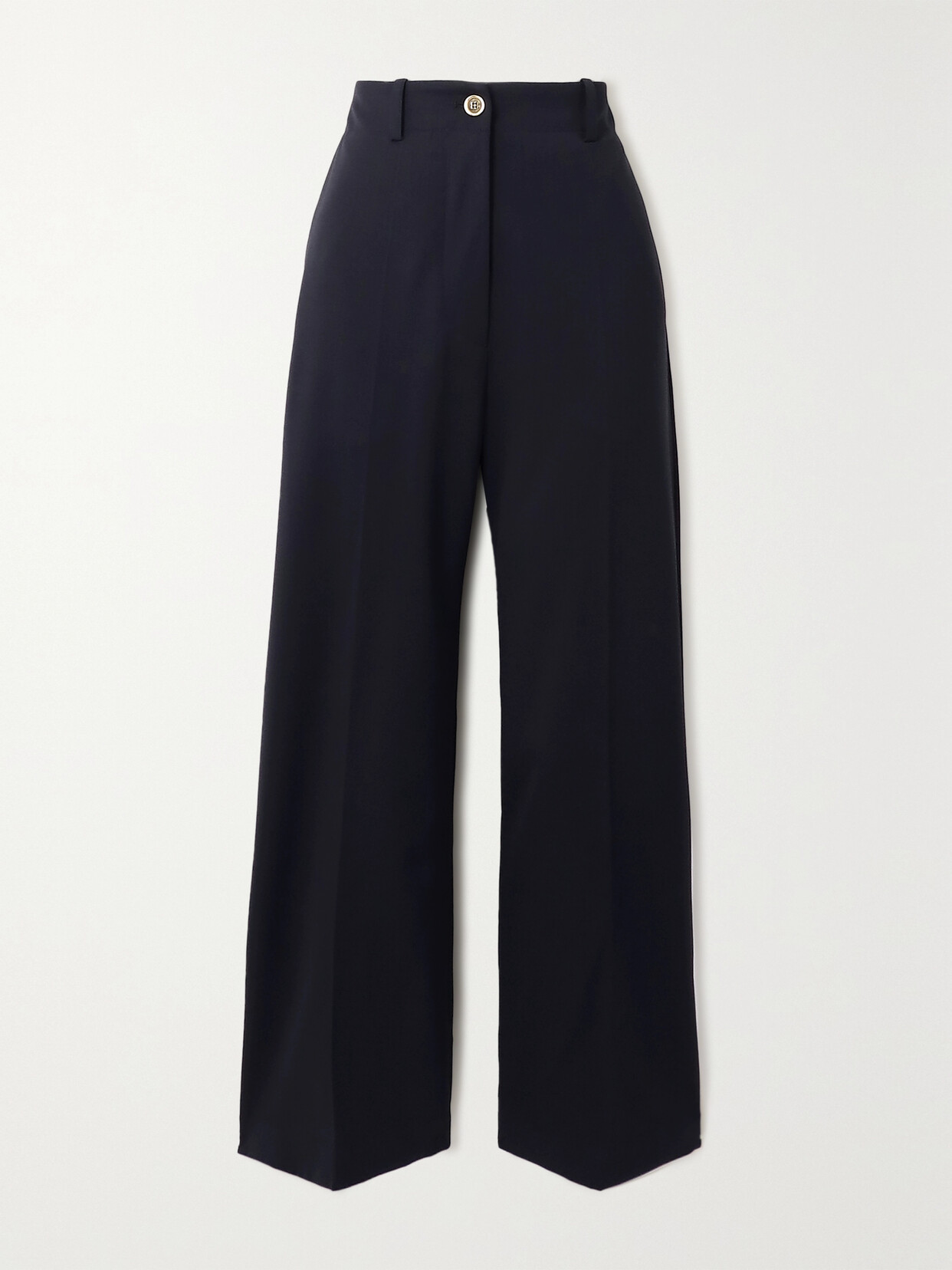 Patou - Stretch-wool Flared Pants - Blue