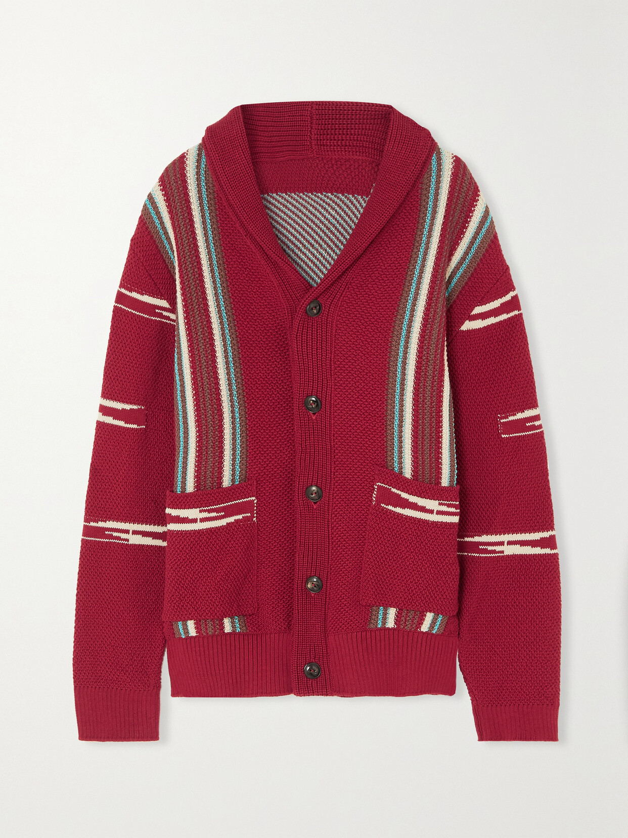 FORTELA HENRY COTTON-JACQUARD CARDIGAN