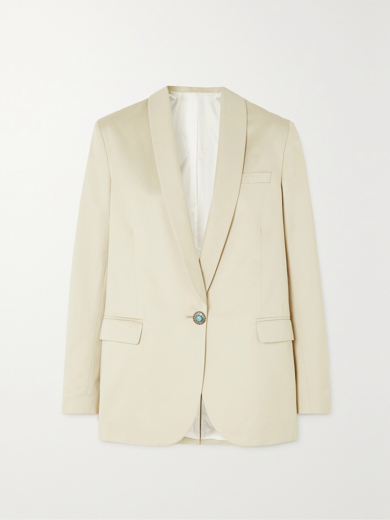 Fortela Single-breasted Cotton Blazer In Neutrals