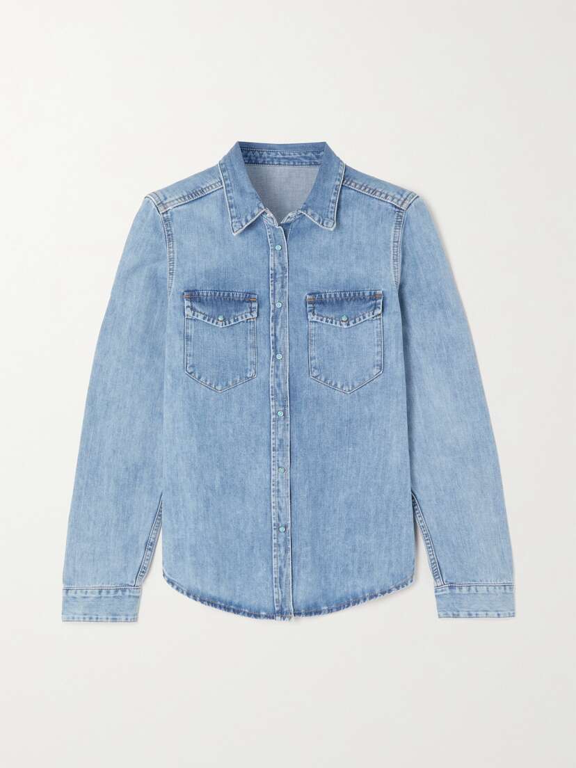 Fortela Brigitte Topstitched Denim Shirt