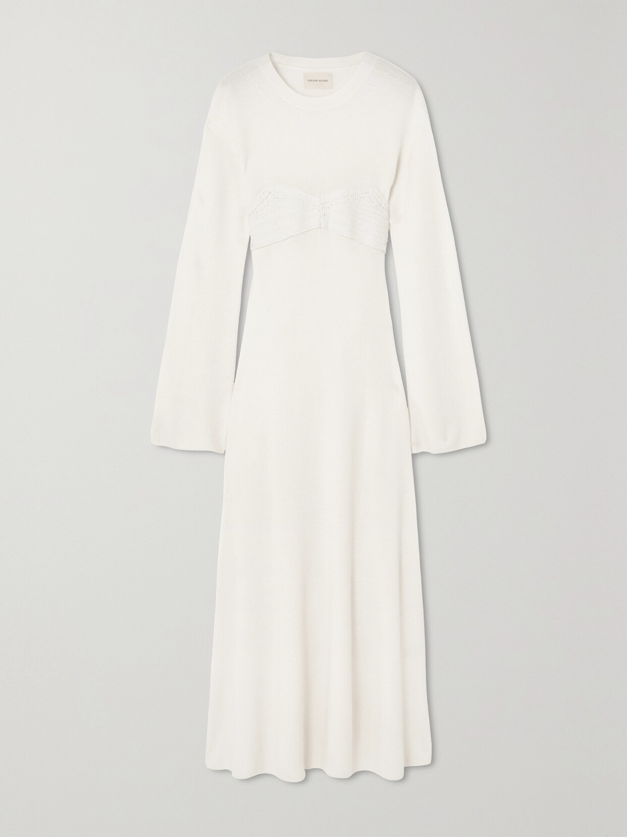 LOULOU STUDIO - Daroca Appliquéd Wool And Cashmere-blend Maxi Dress - White