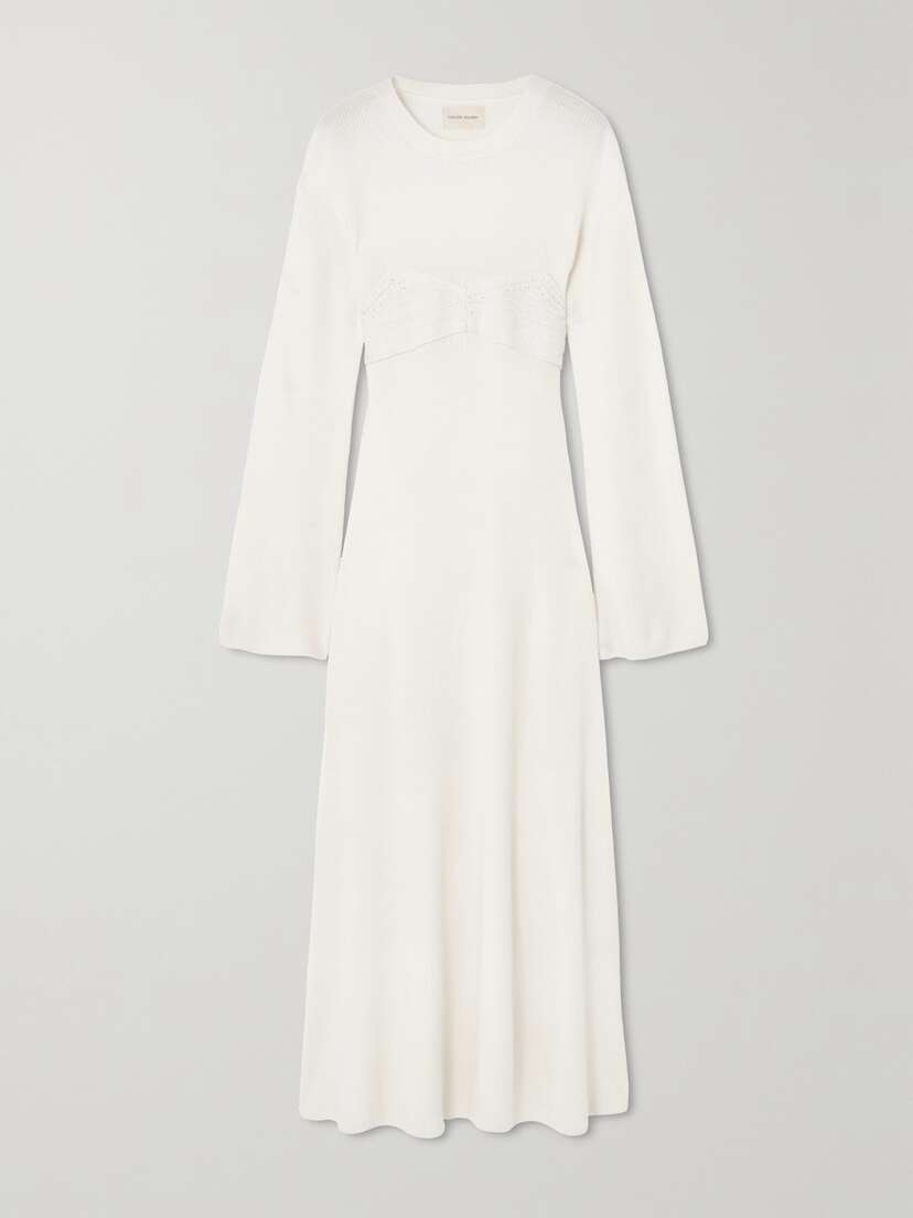 Loulou de Saison Daroca Appliquéd Wool And Cashmere-blend Maxi Dress