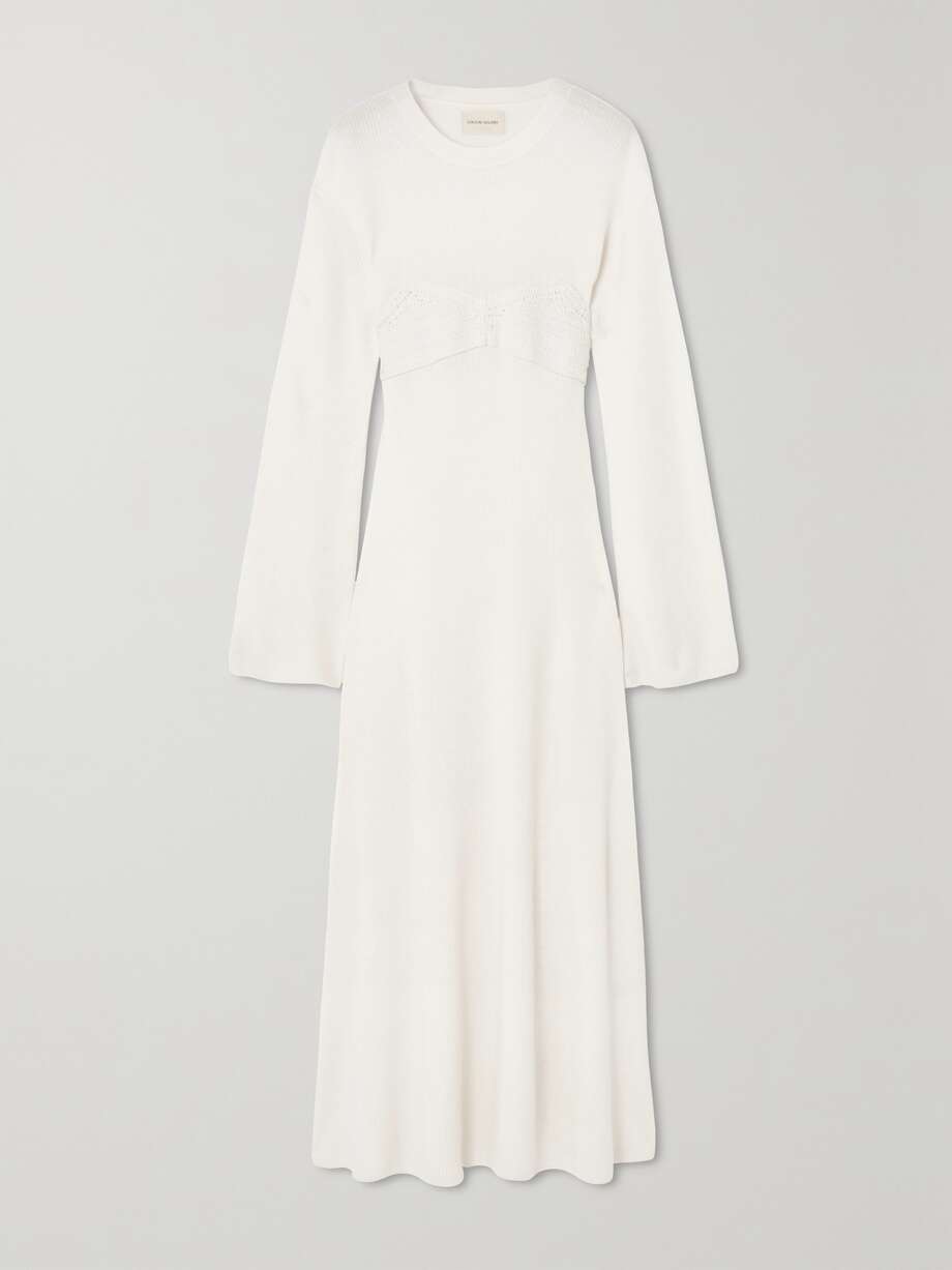 net-a-porter.com | Daroca appliquéd wool and cashmere-blend maxi dress