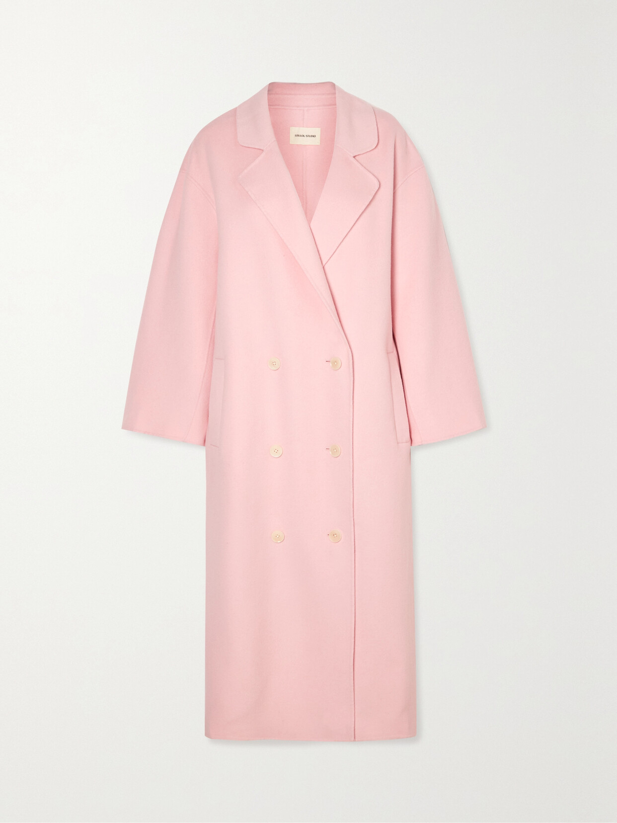 LOULOU STUDIO BORNEO DOUBLE-BREASTED WOOL AND CASHMERE-BLEND COAT