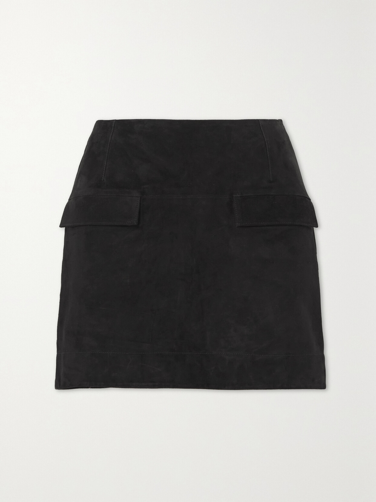 LOULOU STUDIO - Veria Suede Mini Skirt - Black