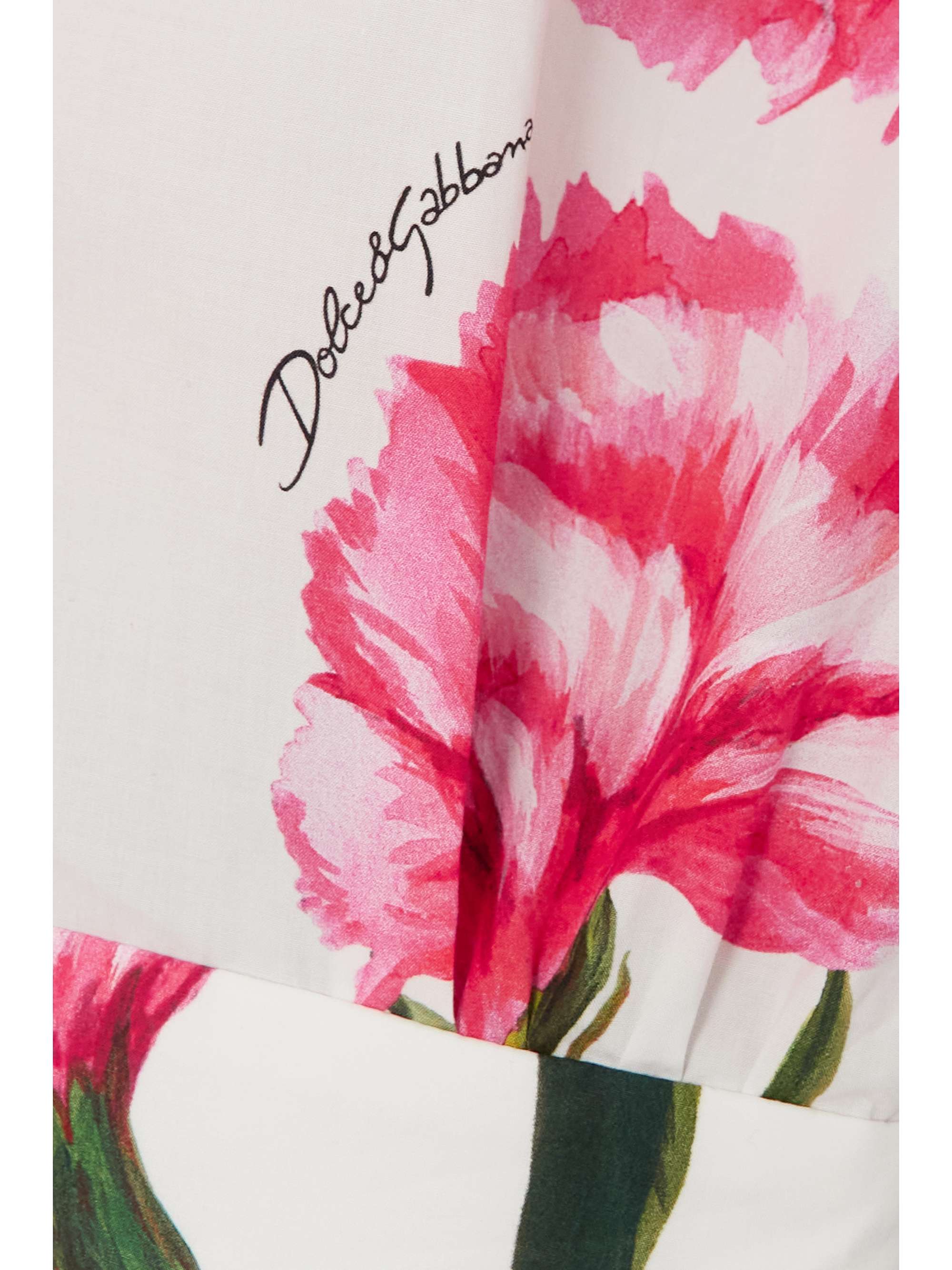 DOLCE & GABBANA Floral-print cotton-poplin playsuit
