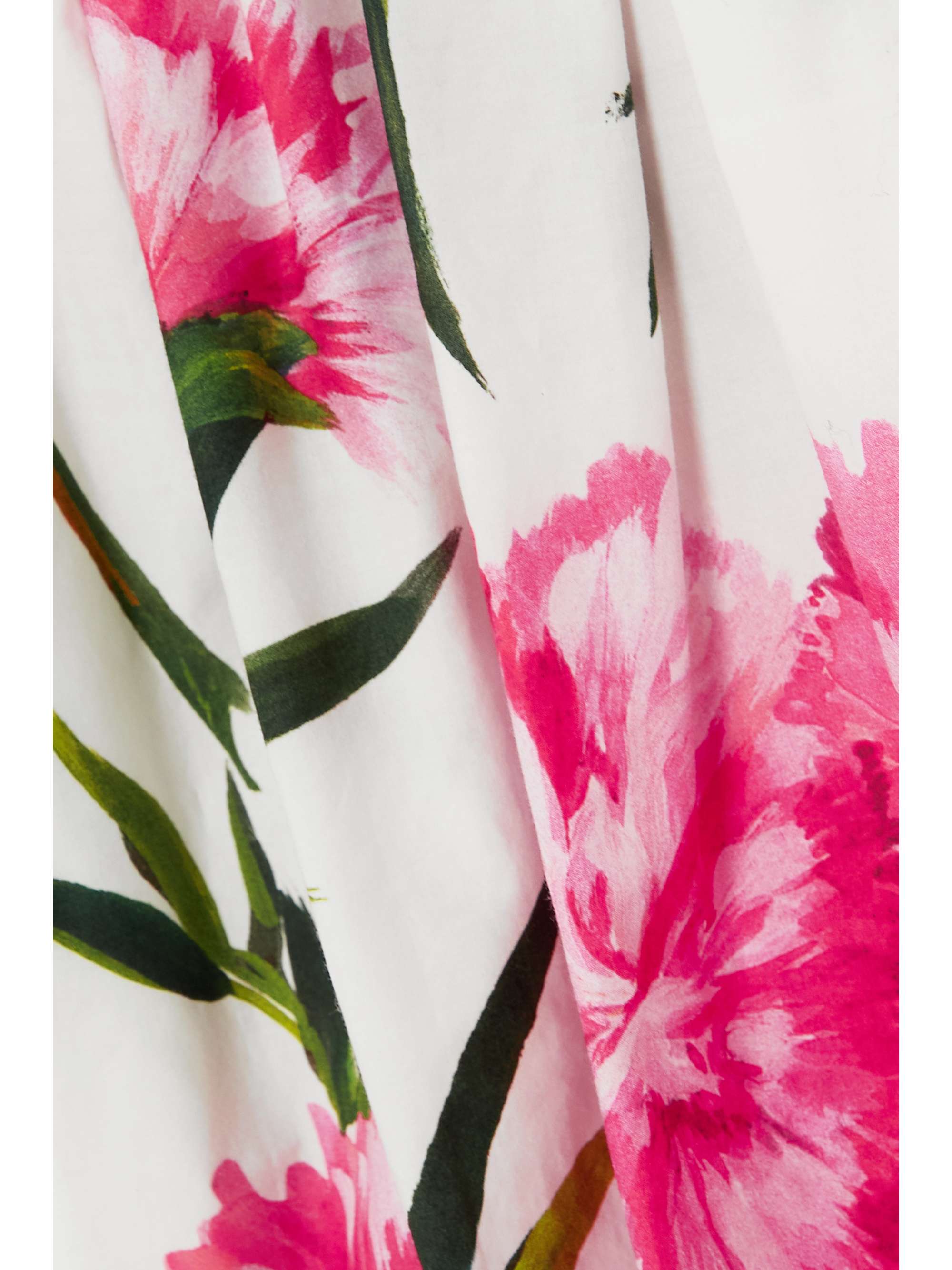 DOLCE & GABBANA Pleated floral-print silk-twill dress