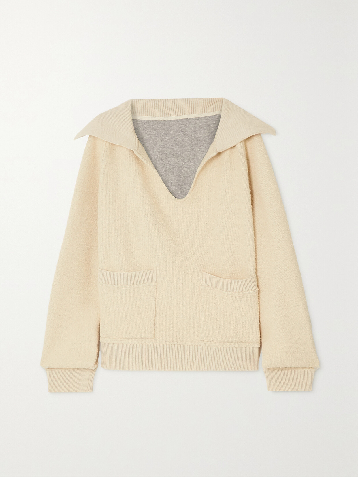 Fortela Long-sleeve Fleece Jumper In Beige