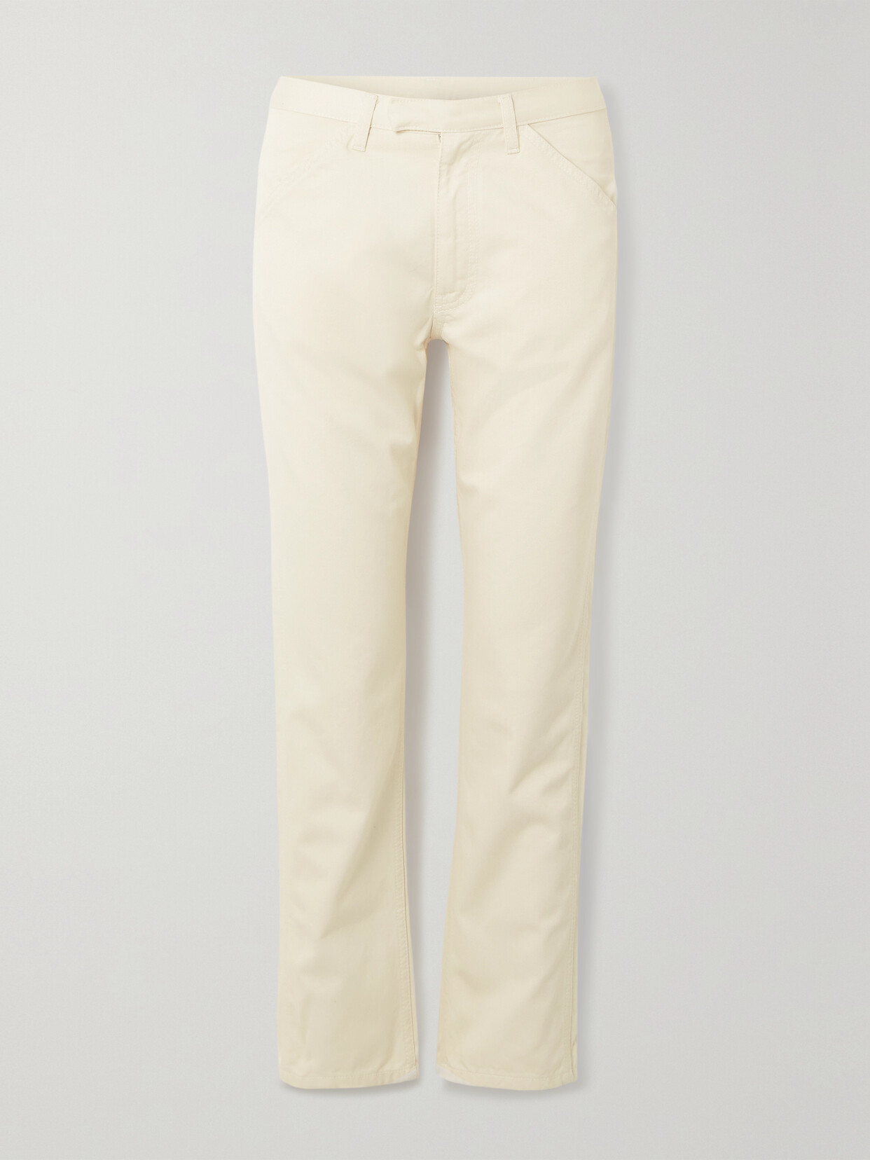 Fortela - Embroidered Mid-rise Straight-leg Jeans - Off-white