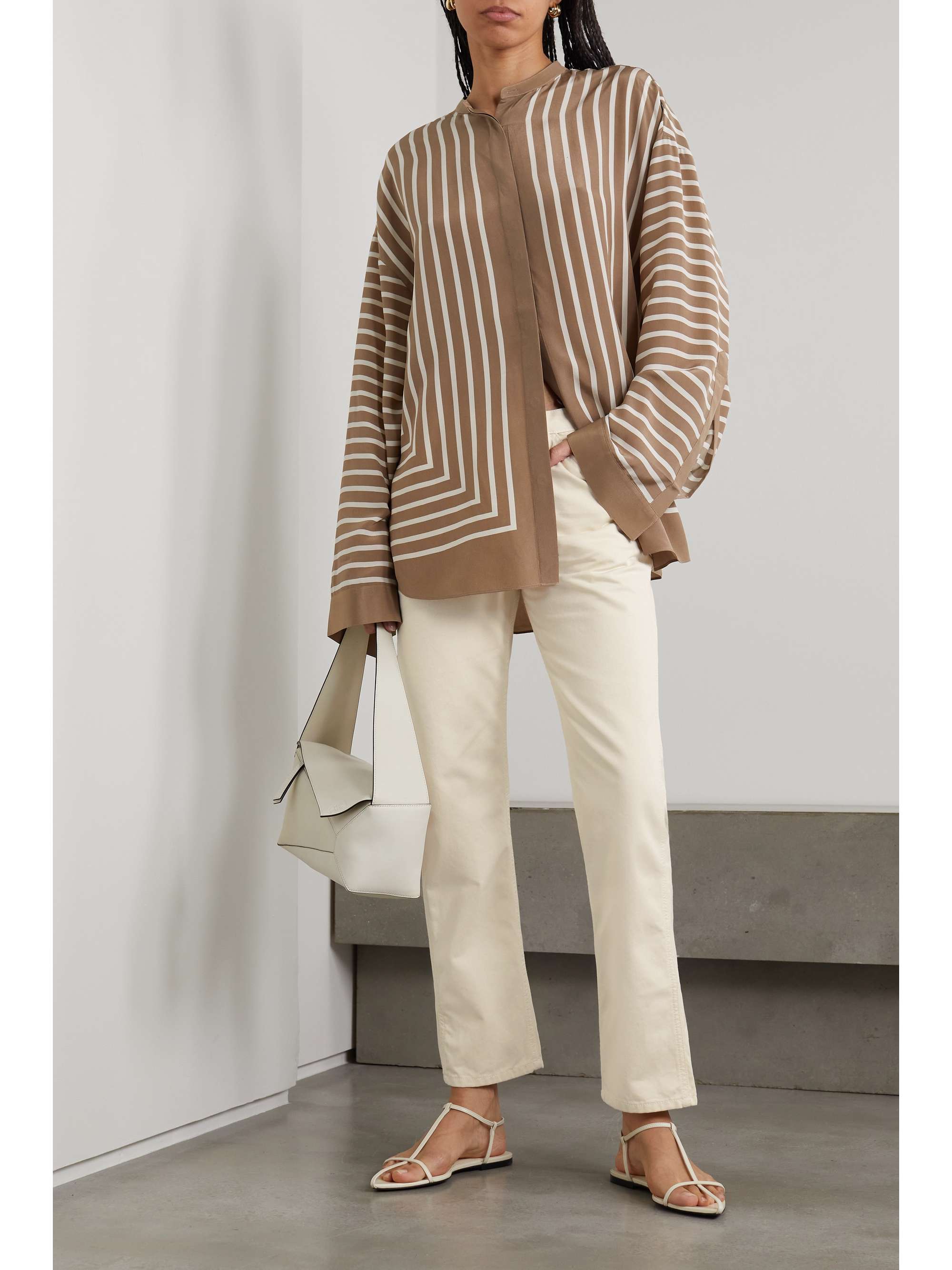 FORTELA Embroidered mid-rise straight-leg jeans