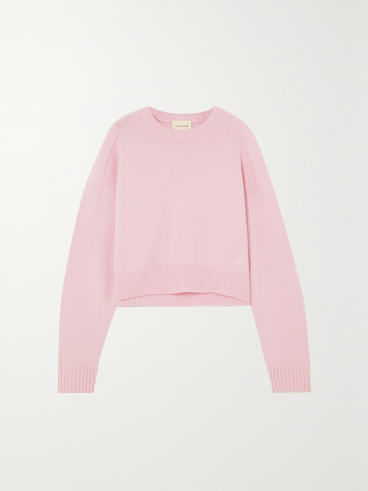 LOULOU STUDIO - Bruzzi Oversized Cropped Wool And Cashmere-blend Sweater - Pink