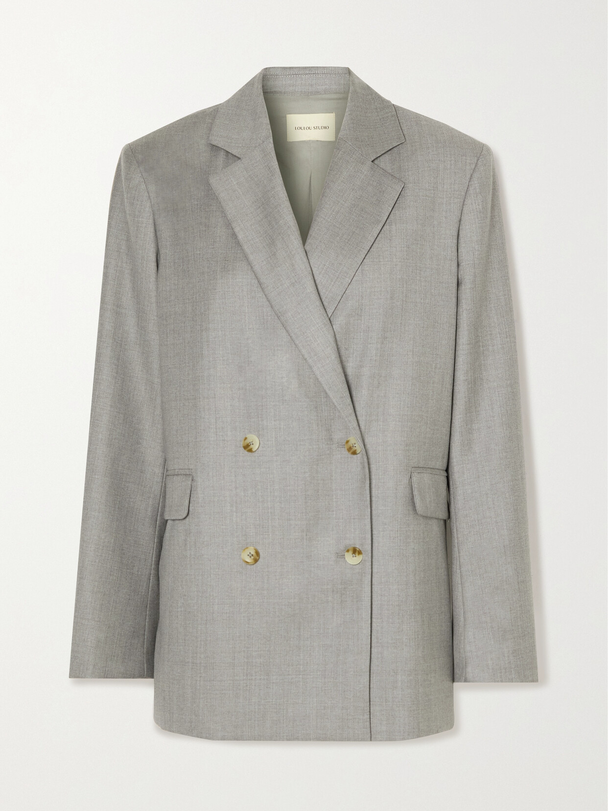 LOULOU STUDIO - New Donau Oversized Wool Blazer - Gray