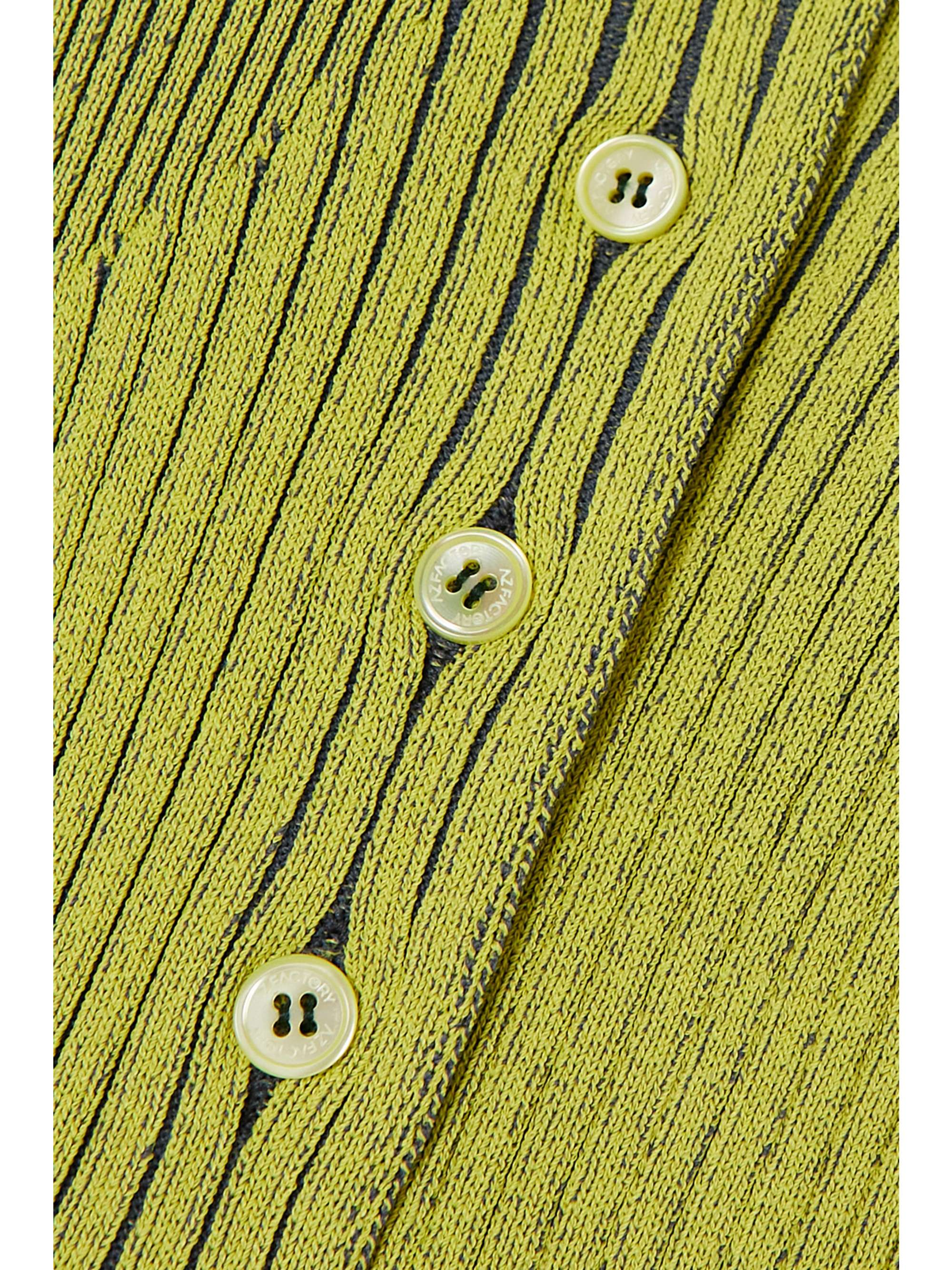 AZ FACTORY + Ester Manas cropped ruffled ribbed-knit cardigan