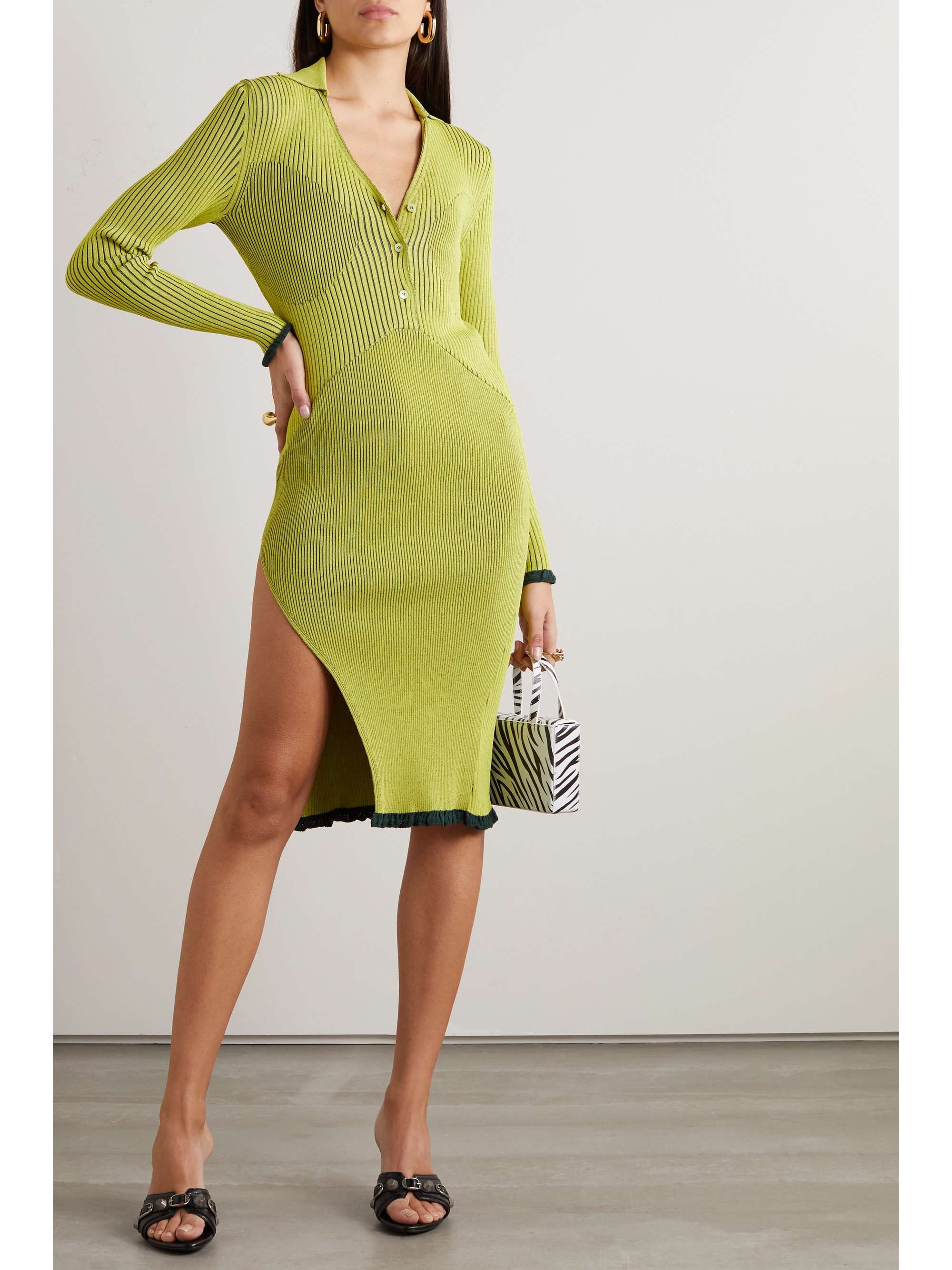 AZ FACTORY + Ester Manas ribbed-knit dress