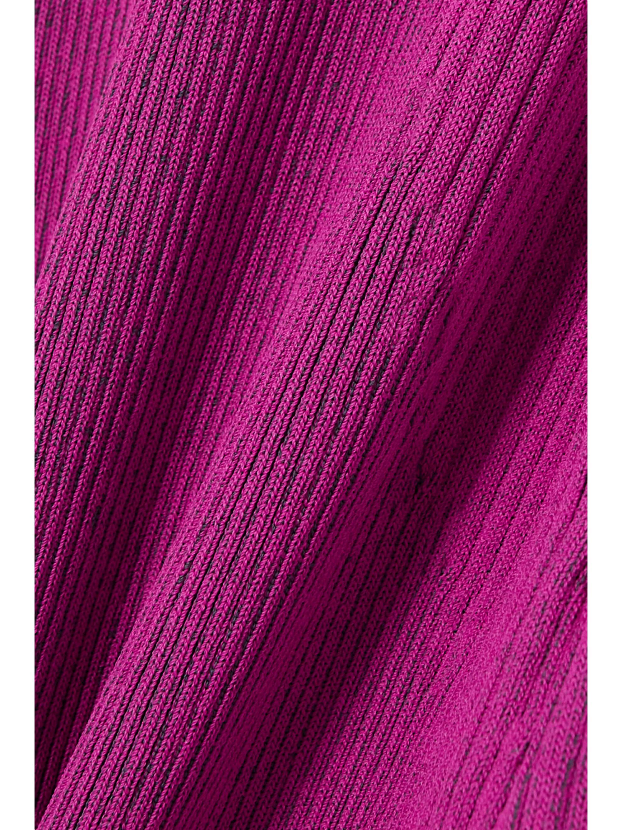 AZ FACTORY + Ester Manas two-tone ribbed-knit turtleneck midi dress