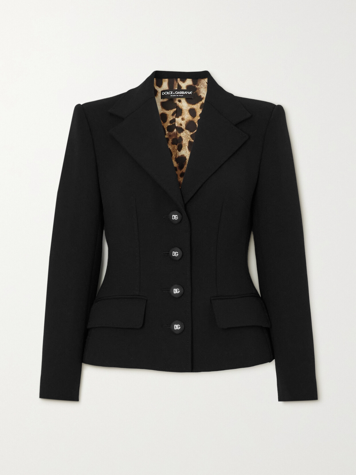 Dolce & Gabbana - Hourglass Stretch Wool-blend Peplum Blazer - Black