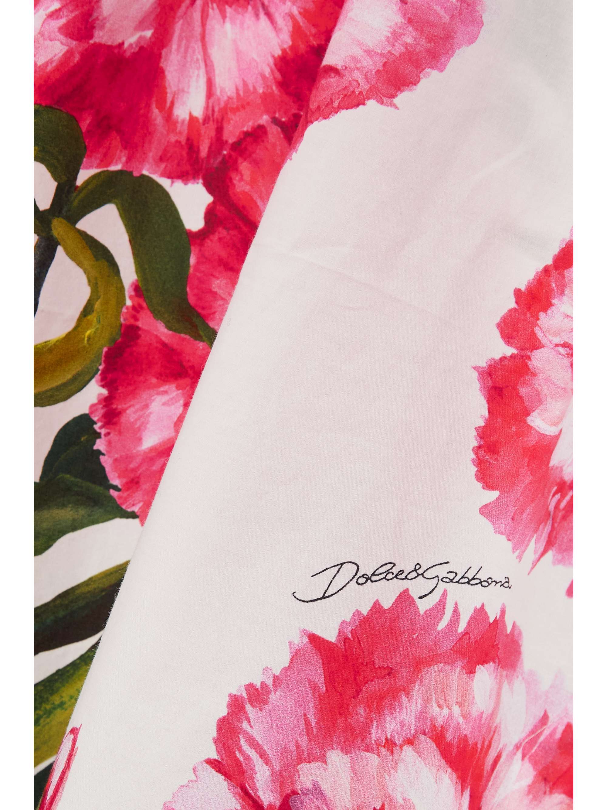 DOLCE & GABBANA Floral-print cotton-poplin shirt