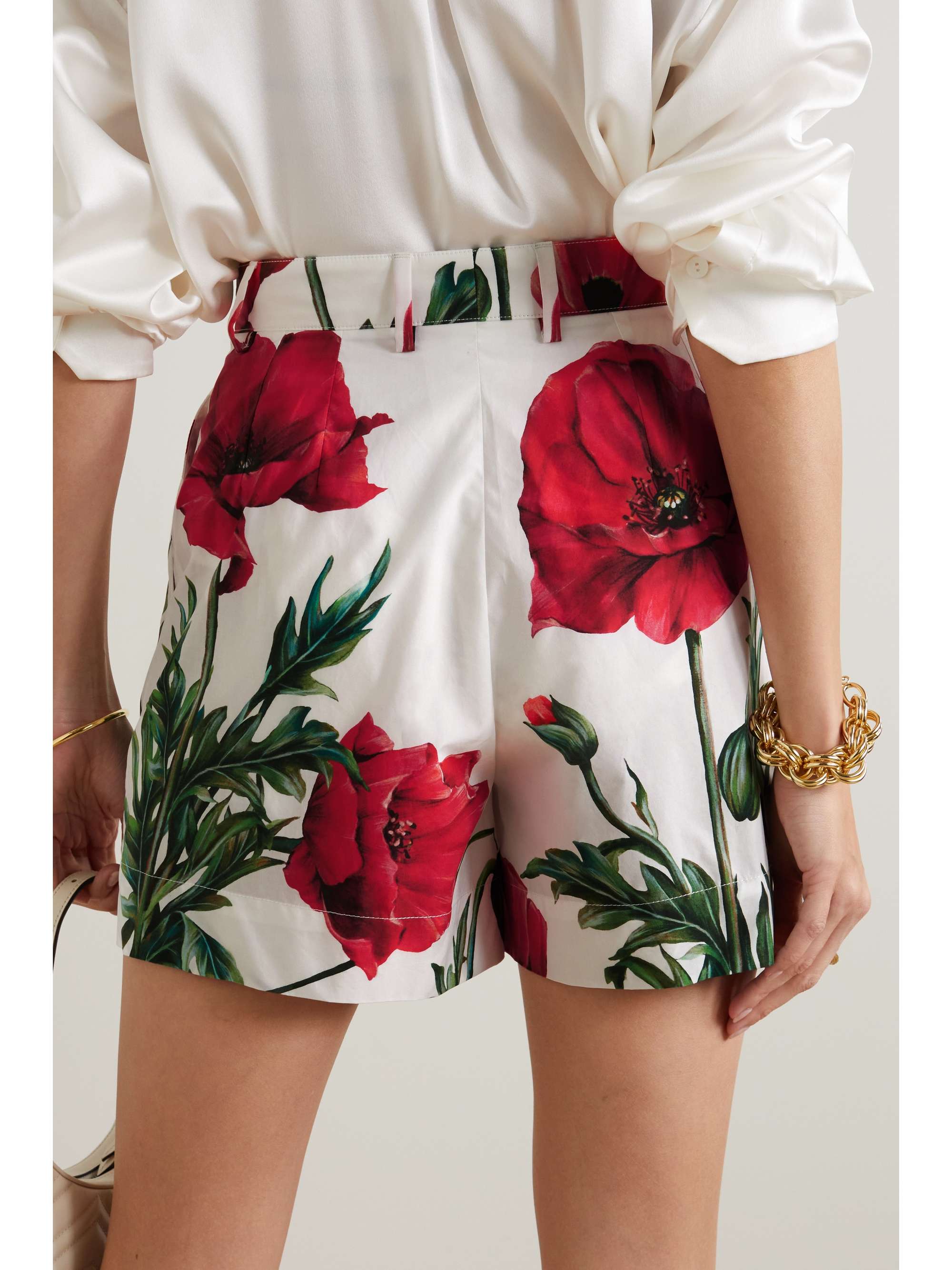 DOLCE & GABBANA Floral-print cotton shorts | NET-A-PORTER DOLCE & GABBANA Floral-print cotton shorts | NET-A-PORTER