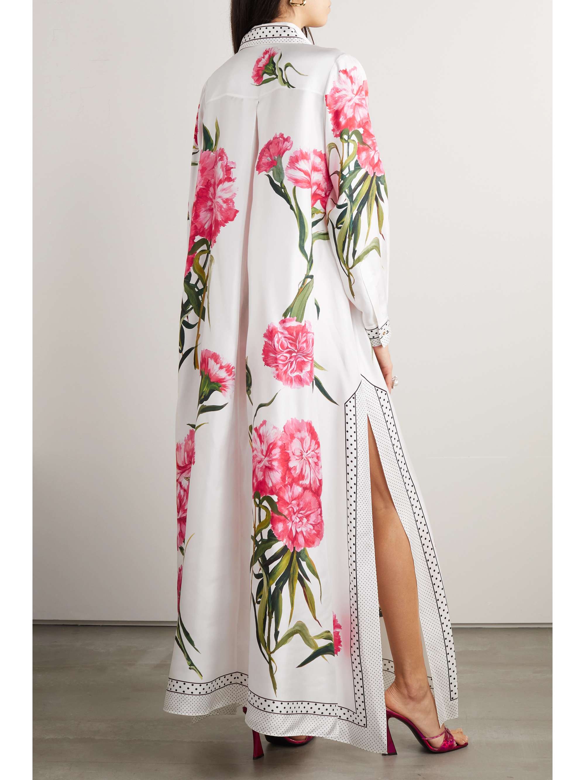 DOLCE&GABBANA Floral-print silk-twill kaftan