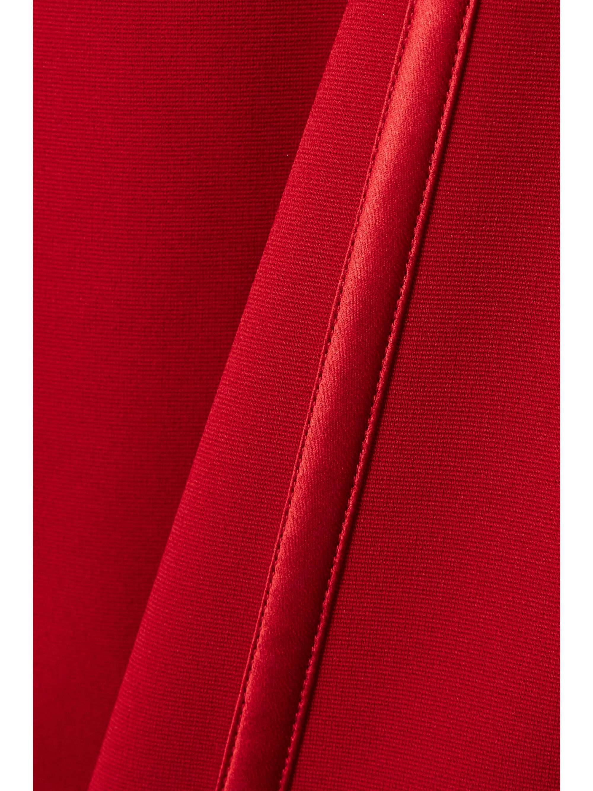 DOLCE & GABBANA Stretch-jersey and satin midi dress