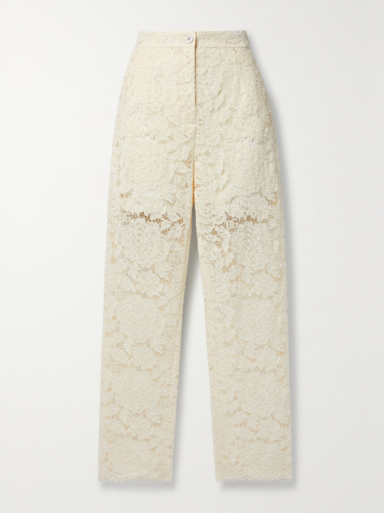 Dolce & Gabbana - Corded Lace Straight-leg Pants - White