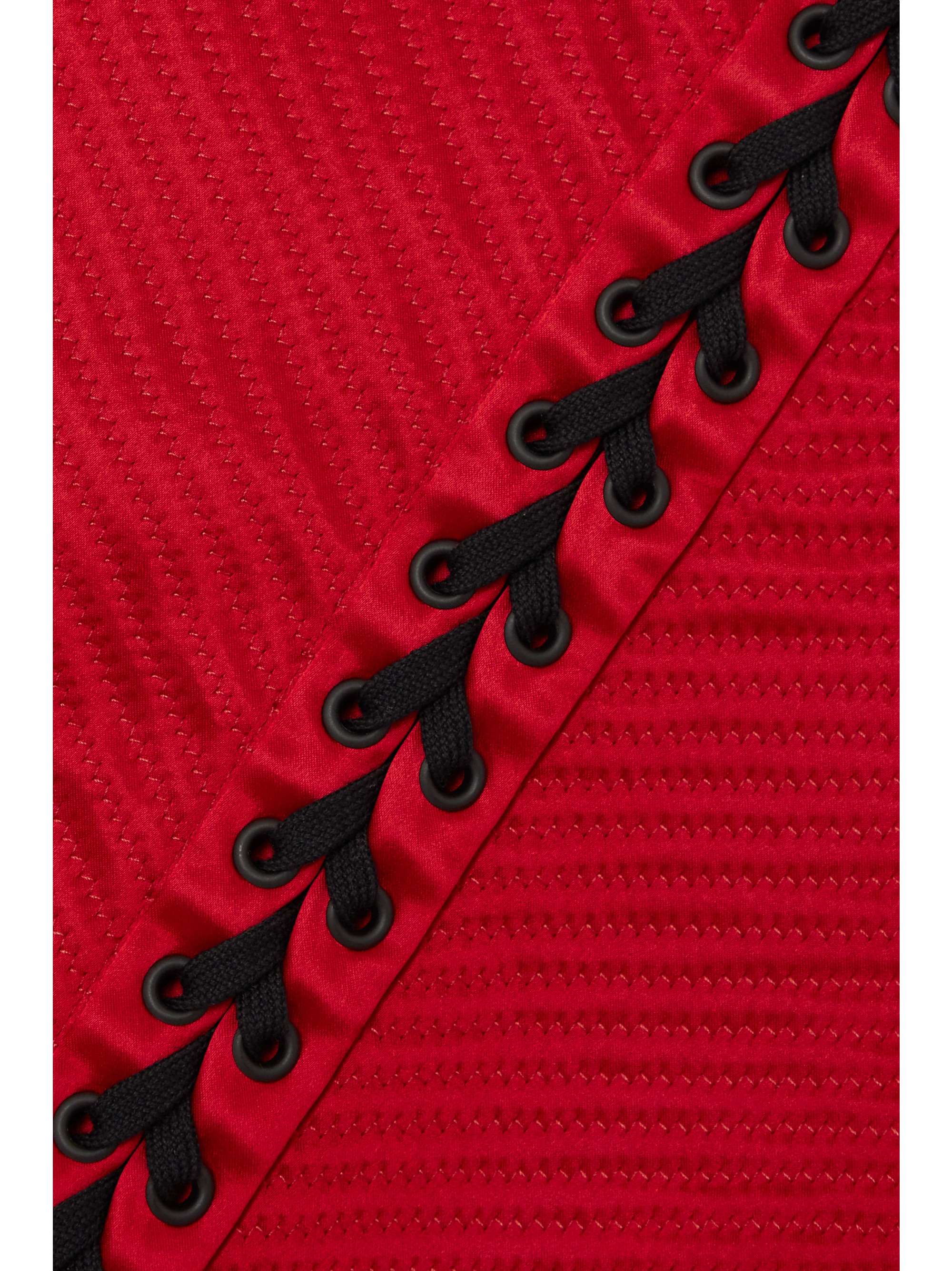 DOLCE & GABBANA Lace-up satin dress