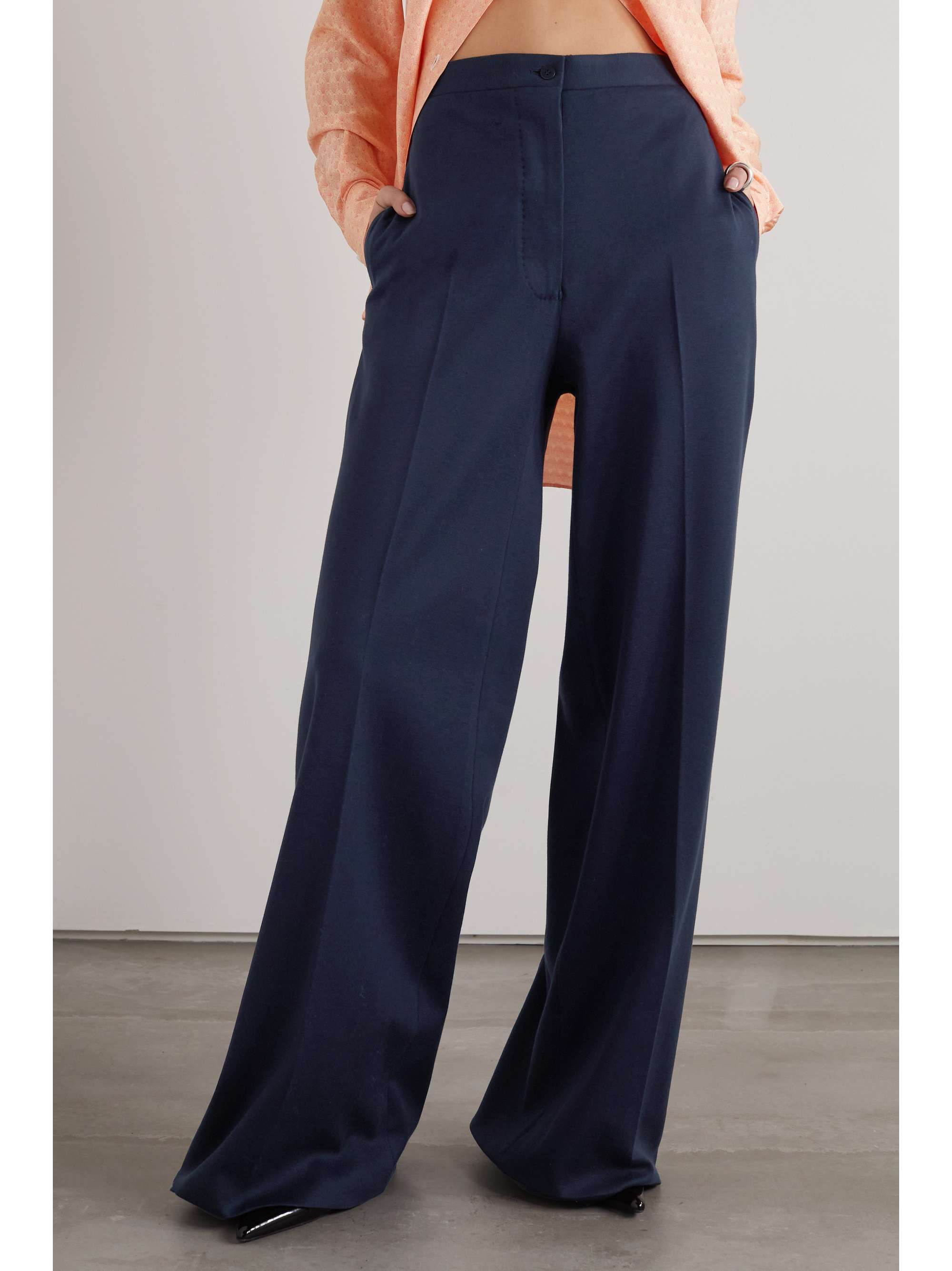 GIULIVA HERITAGE The Leila pleated cotton-jersey wide-leg pants