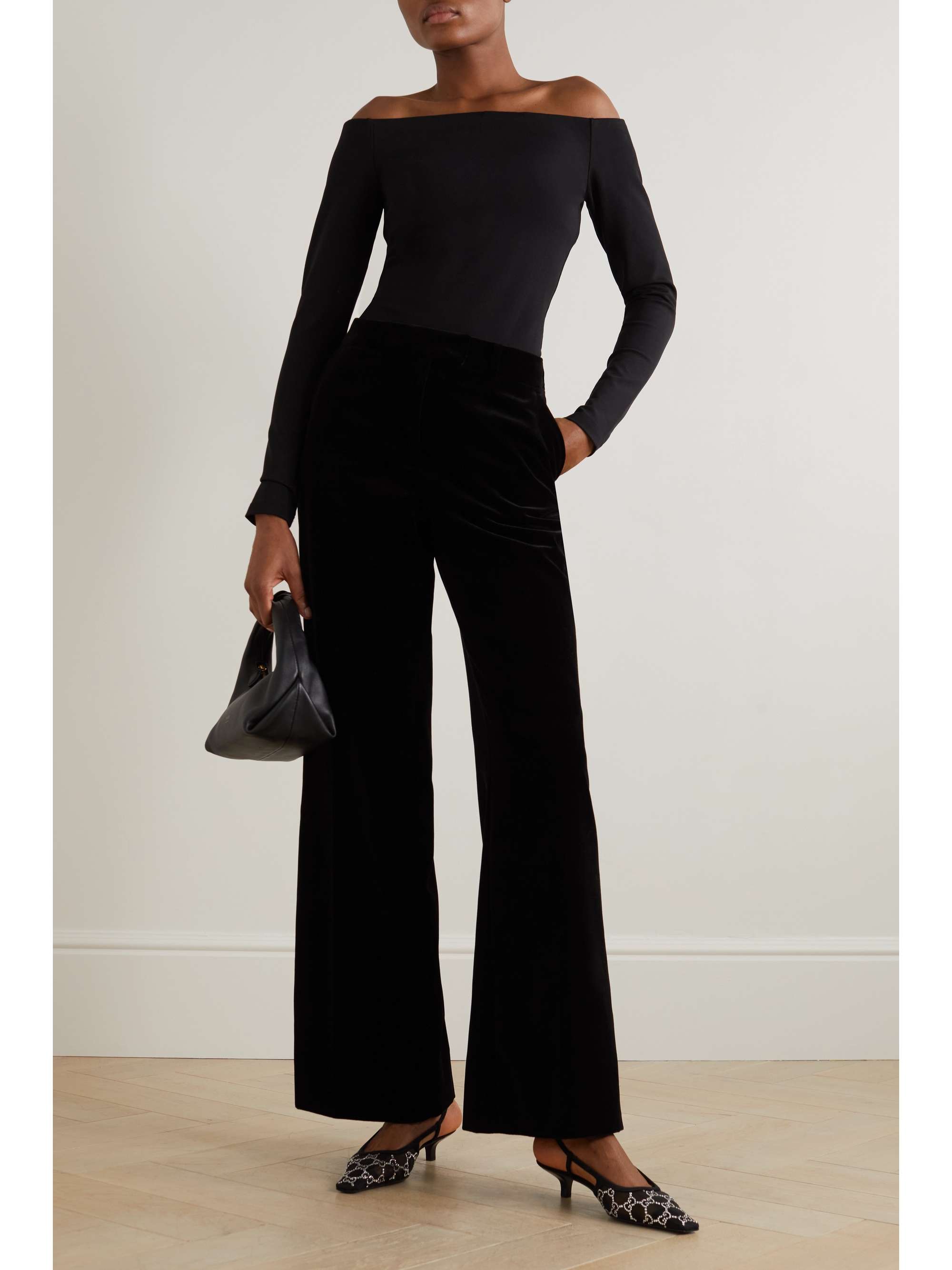 CEFINN The Taylor velvet wide-leg pants
