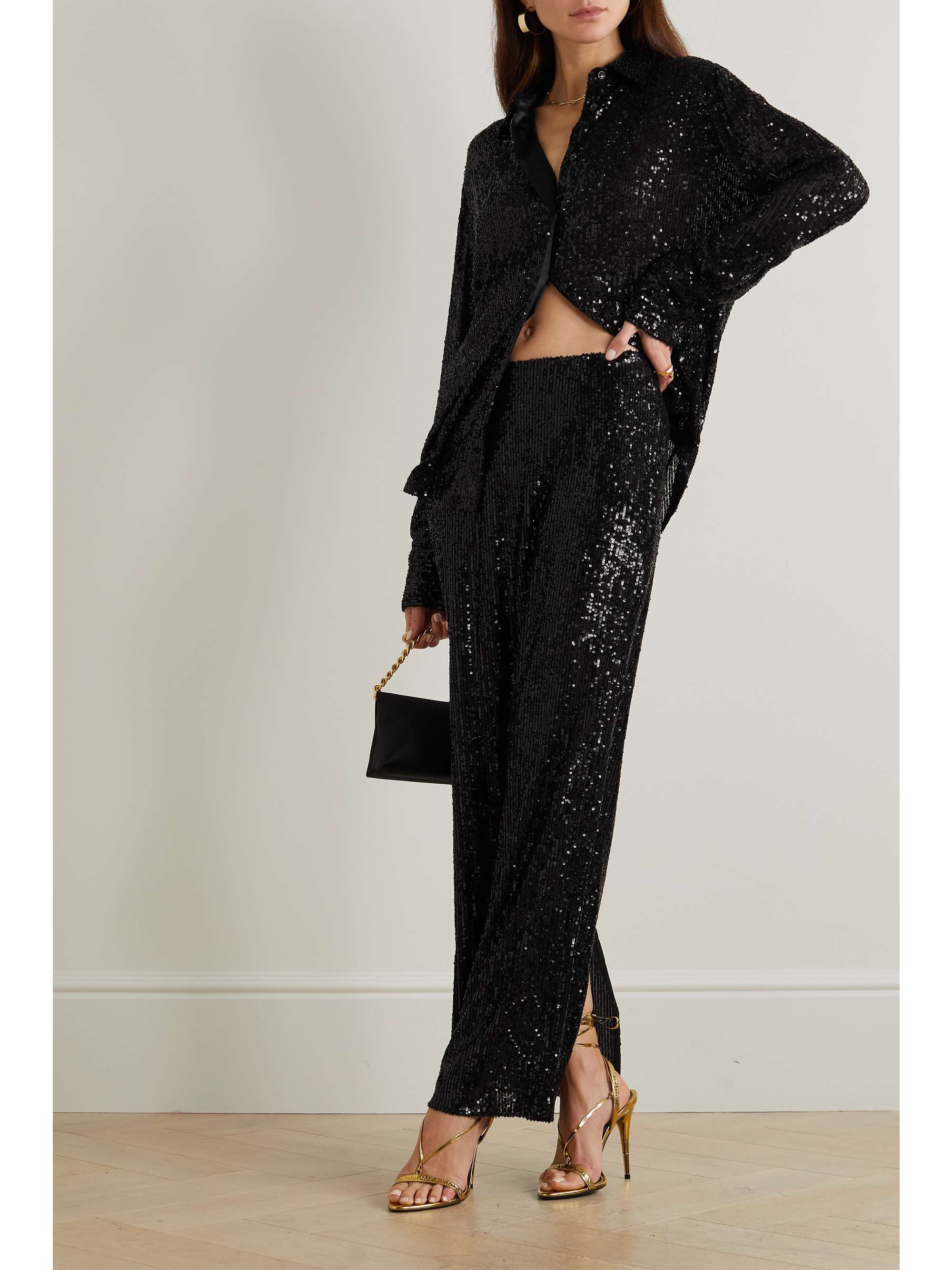 TOM FORD Sequined tulle maxi skirt