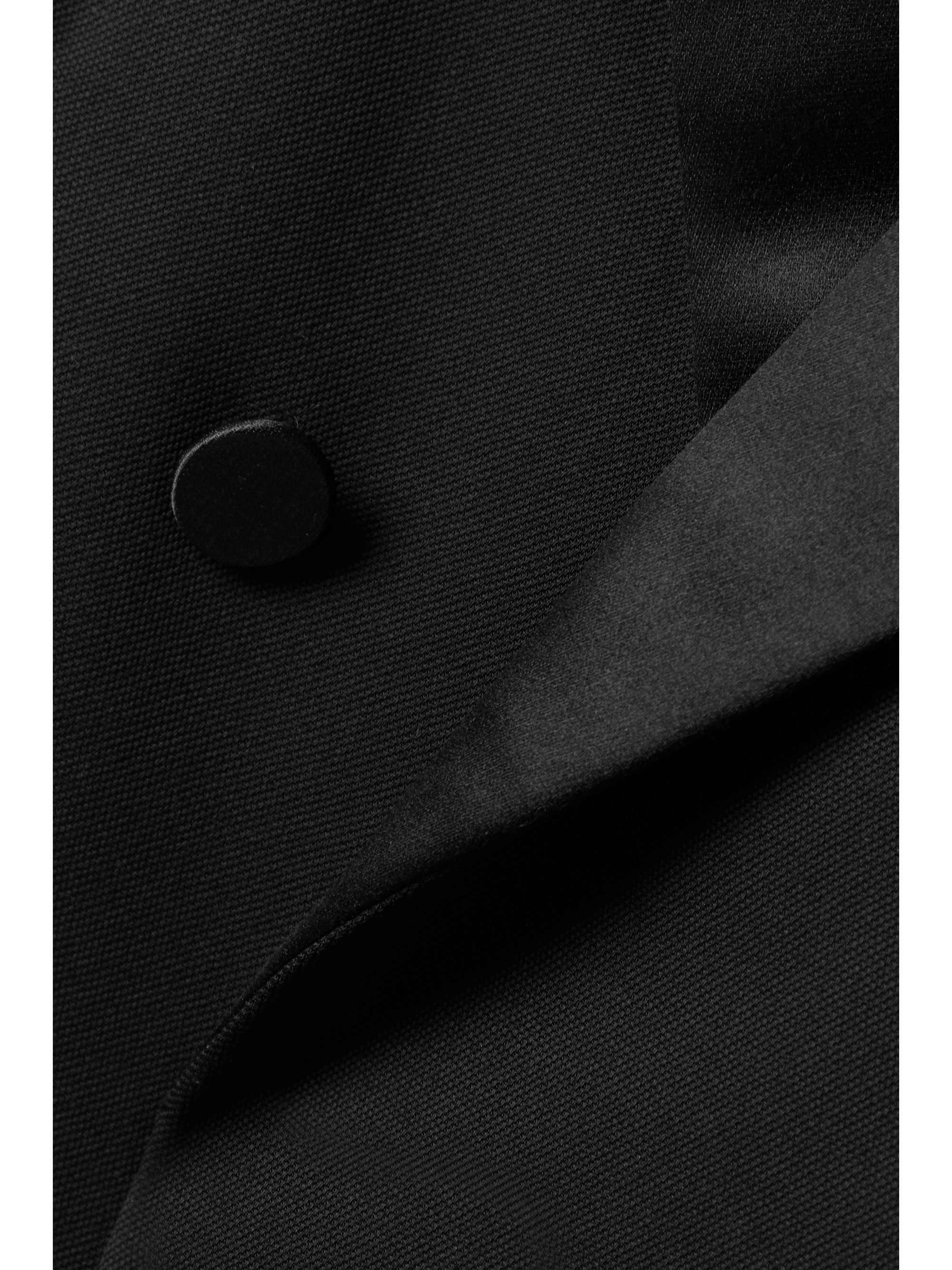 TOM FORD Satin-trimmed grain de poudre wool blazer