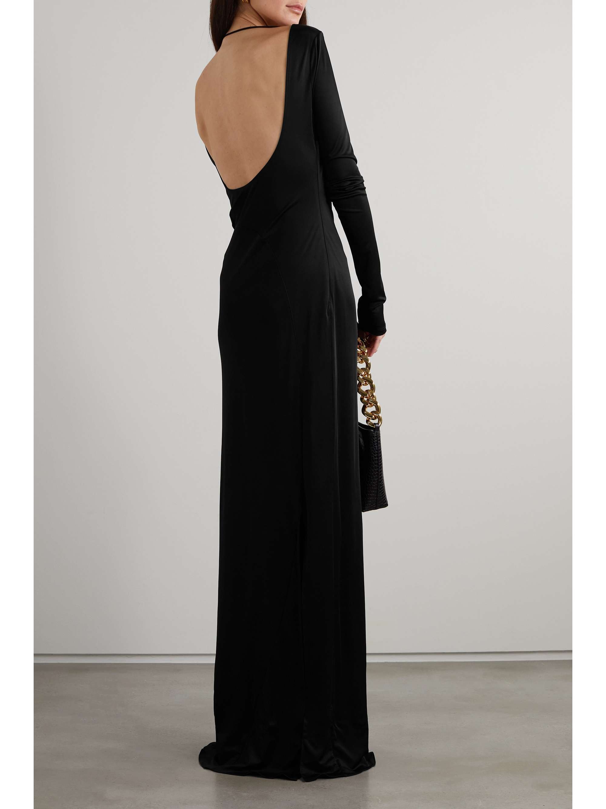 TOM FORD Open-back jersey maxi dress