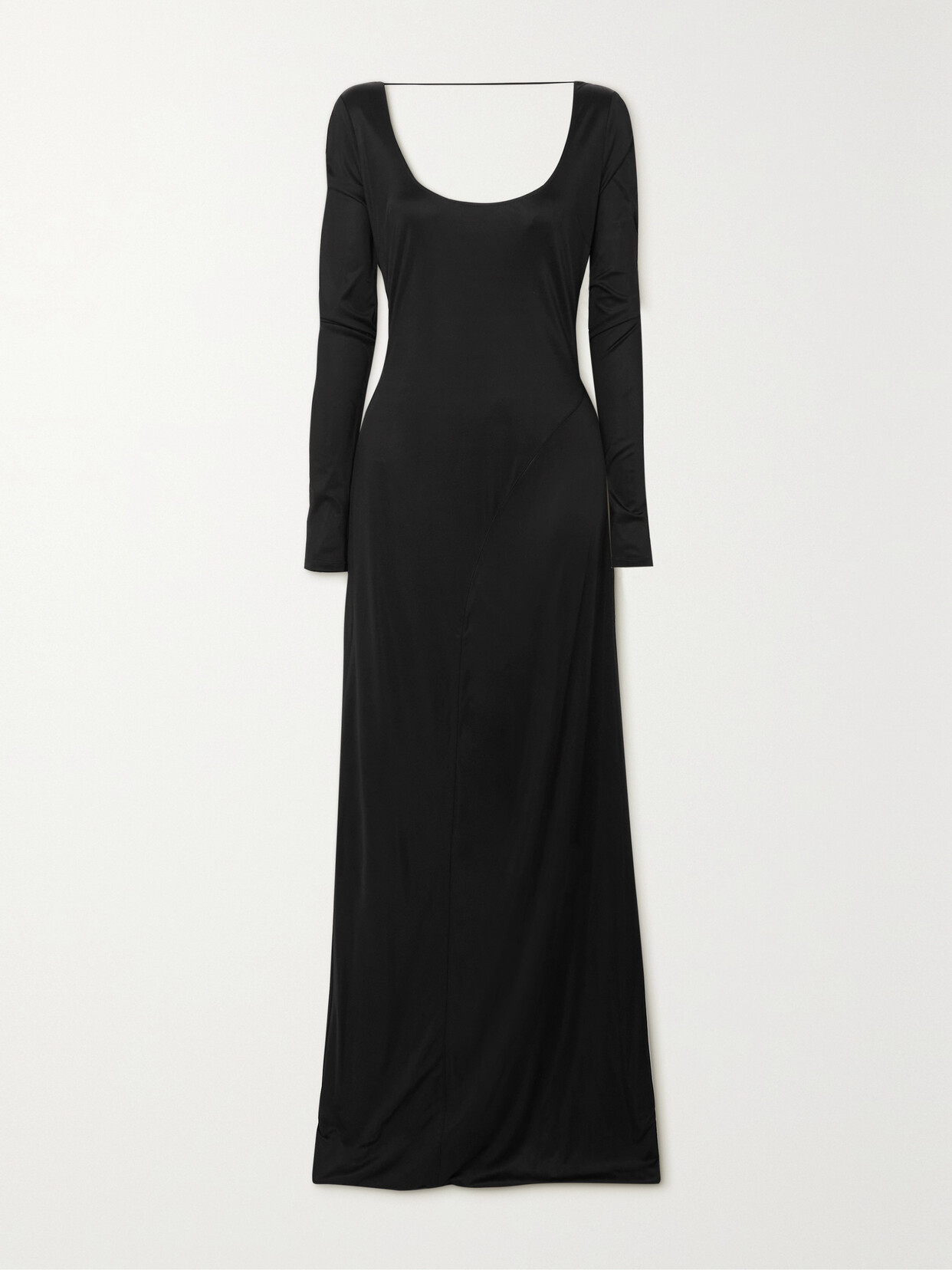 Tom Ford Open-back Jersey Maxi Dress In Lb999 Black