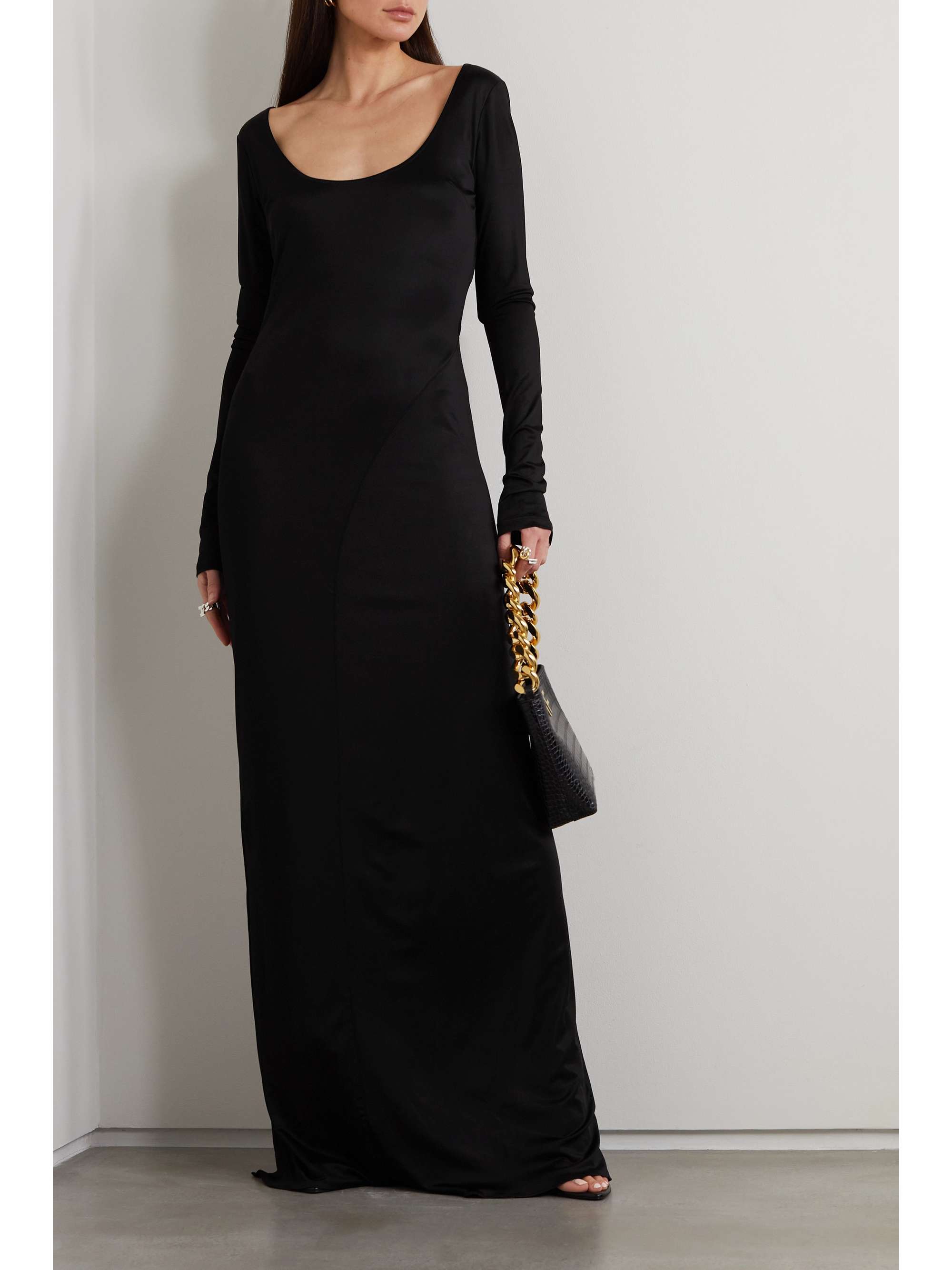 TOM FORD Open-back jersey maxi dress | NET-A-PORTER