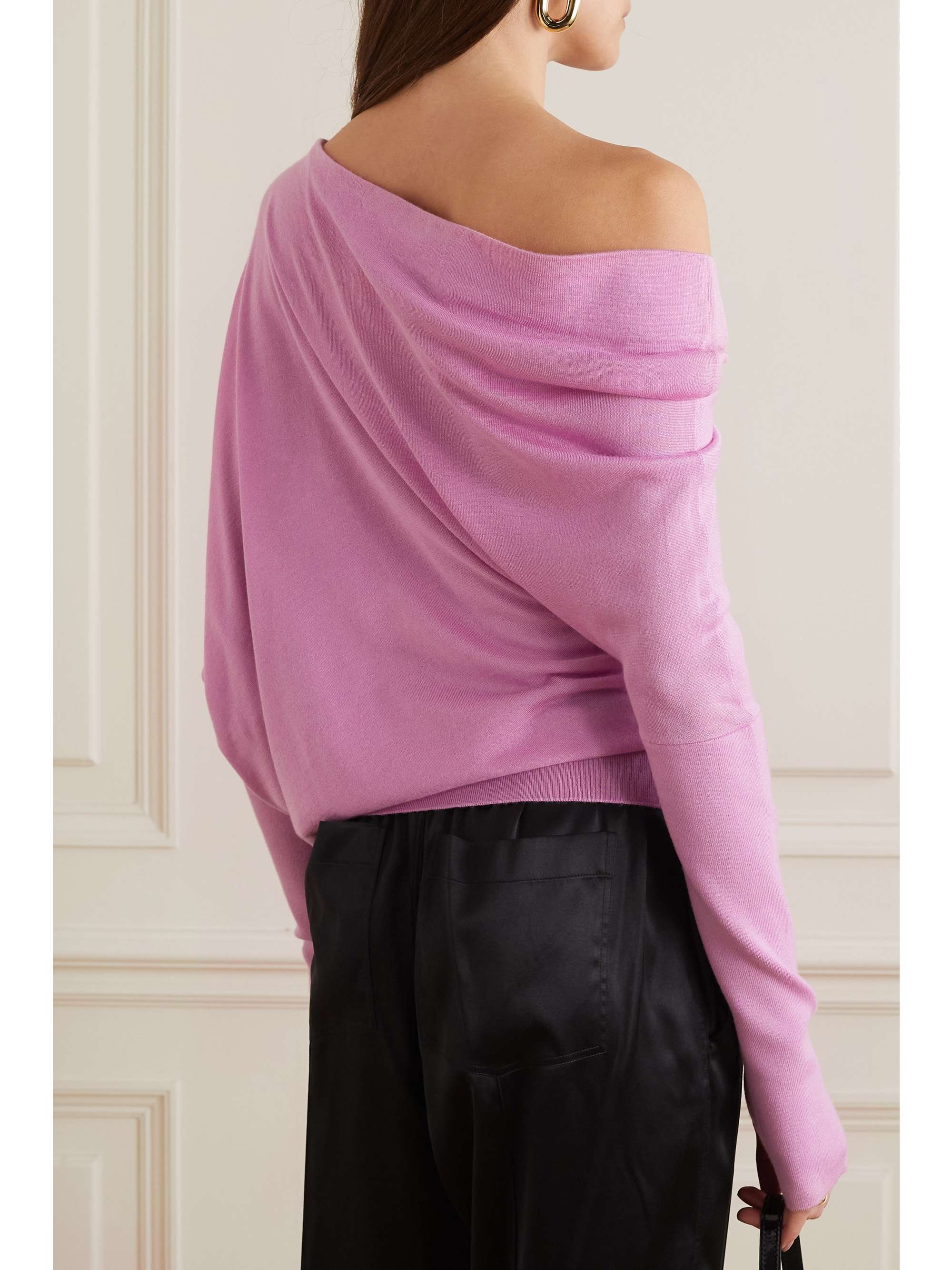 TOM FORD One-shoulder cashmere and silk-blend sweater