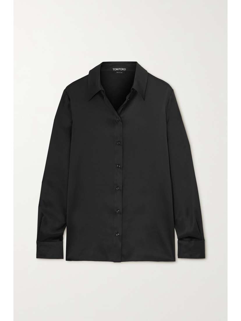 Tom Ford Silk And Lyocell-blend Satin Shirt