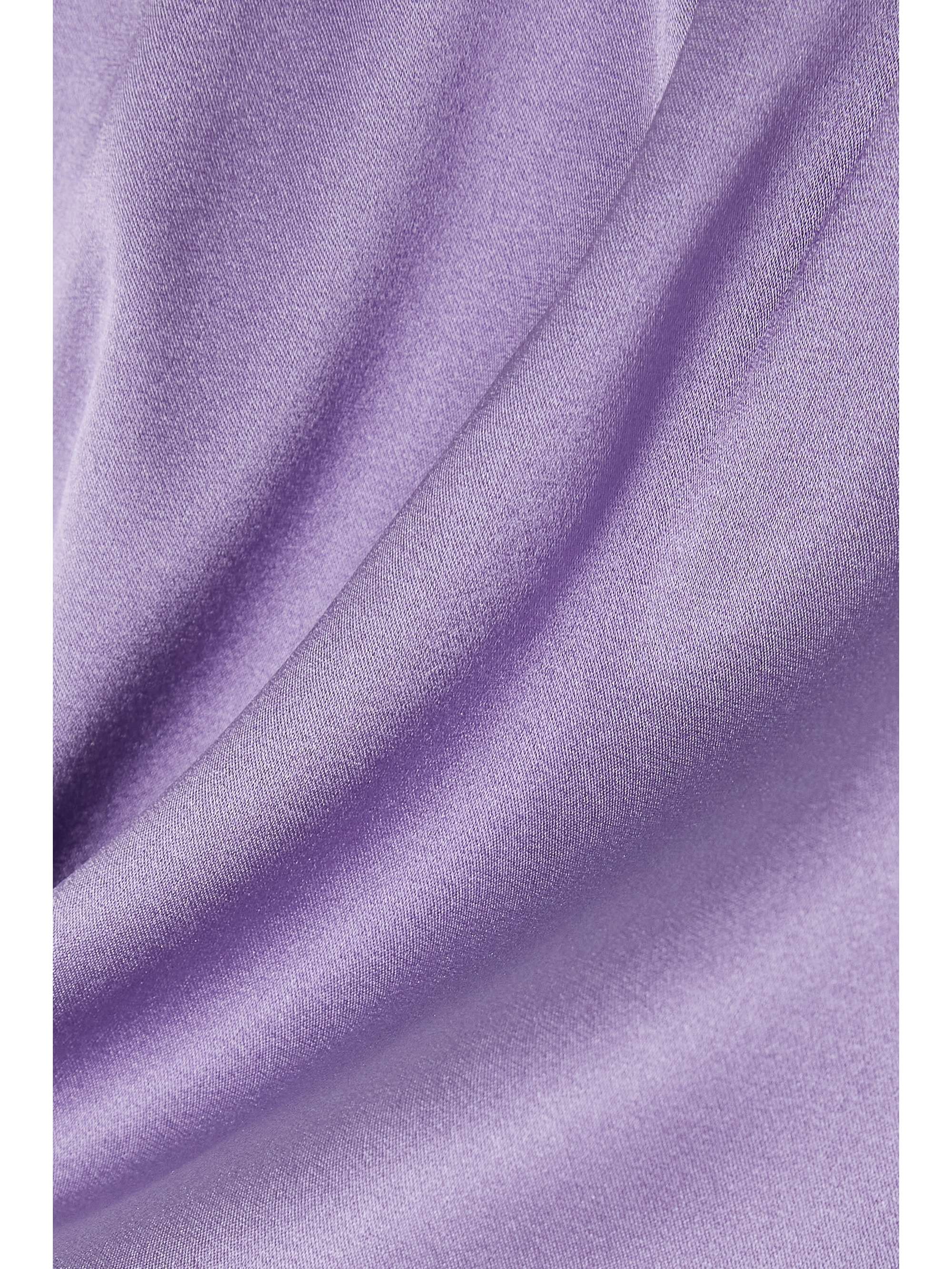 TOM FORD Velvet-trimmed silk-blend satin shorts