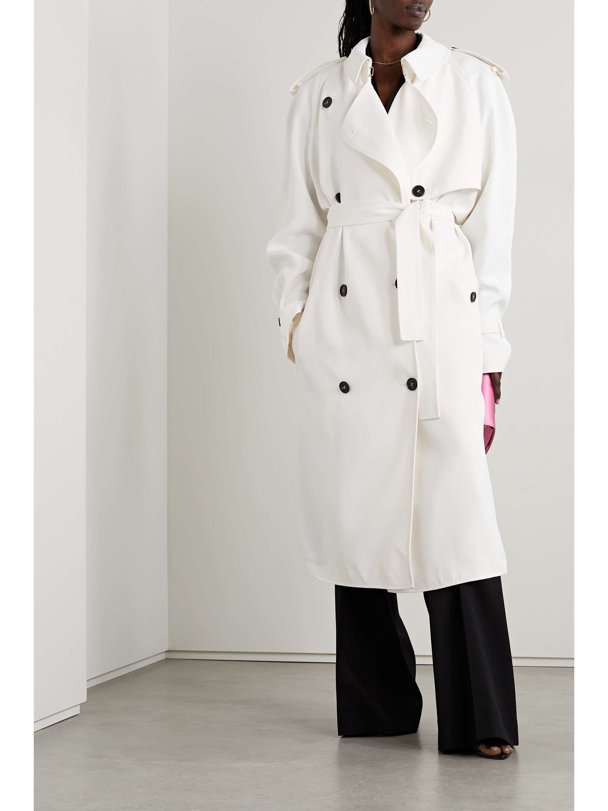 TOM FORD Belted double-breasted twill trench coat