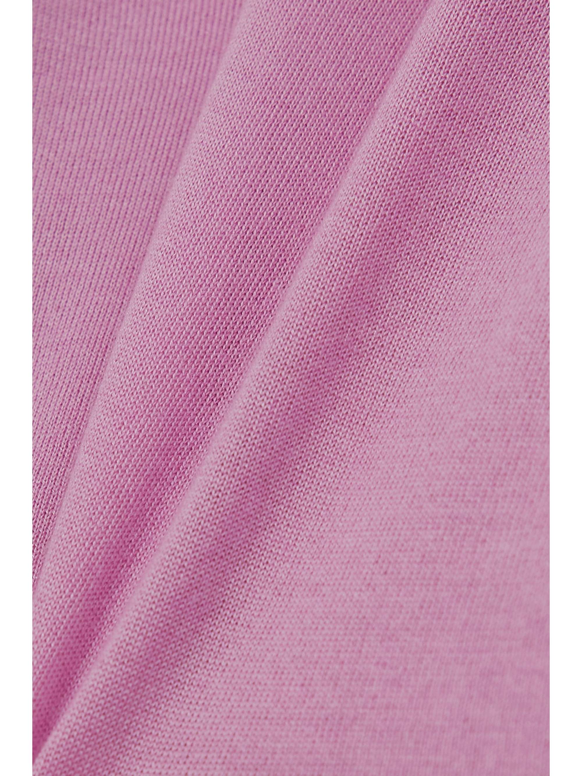 TOM FORD Satin-paneled cashmere and silk-blend sweater