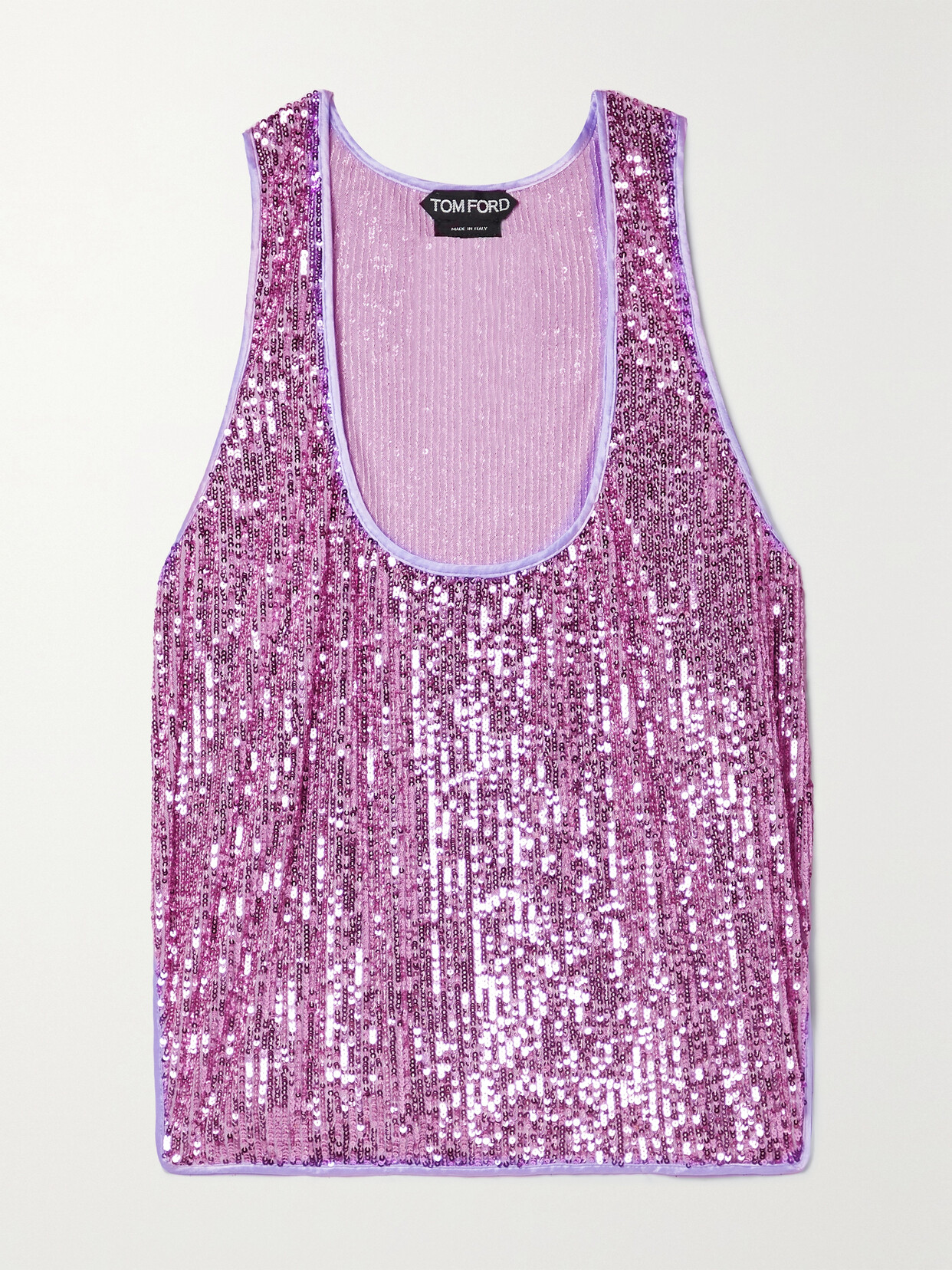 TOM FORD - Sequined Tulle Top - Pink