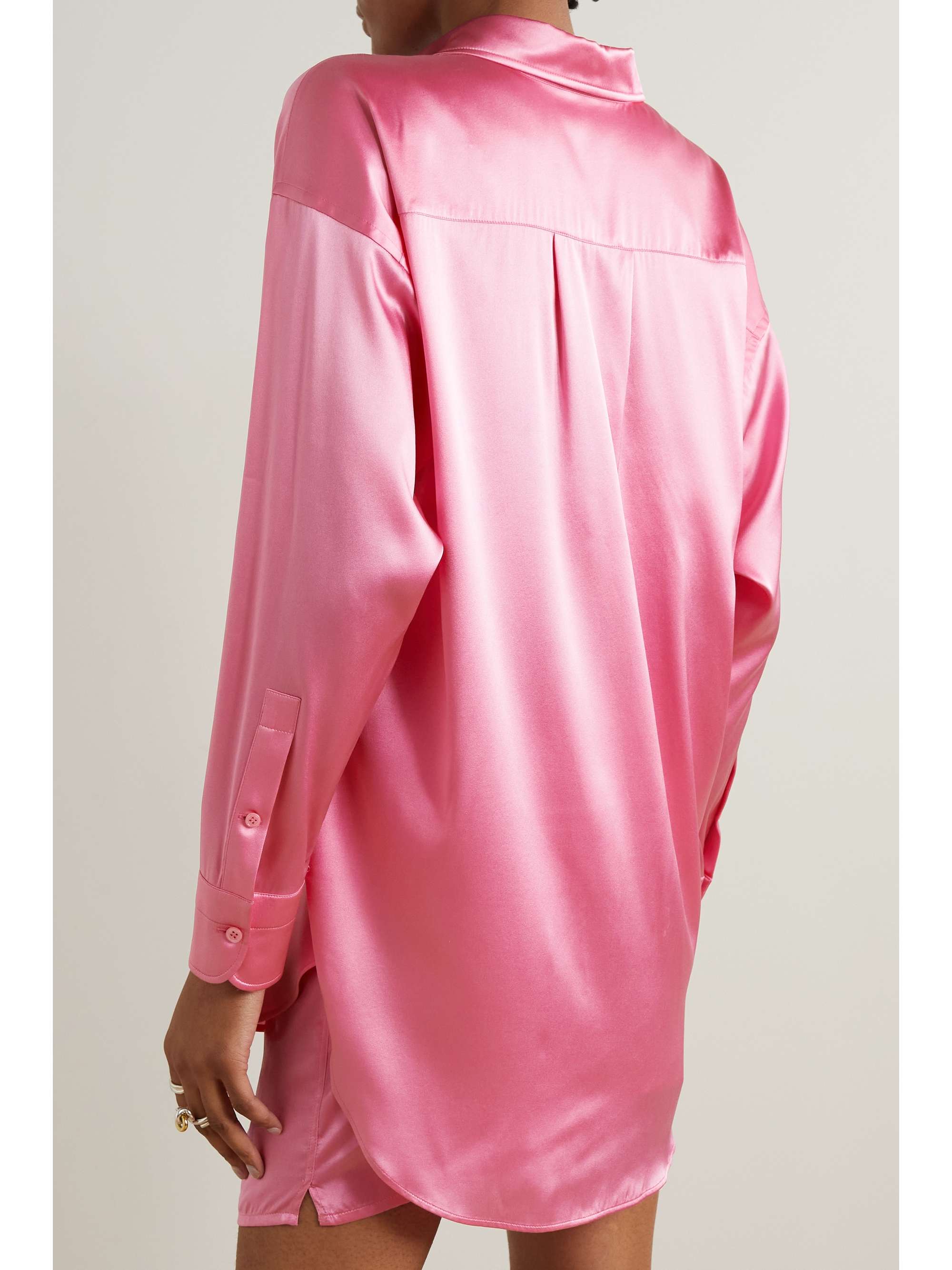 TOM FORD Oversized stretch-silk satin shirt