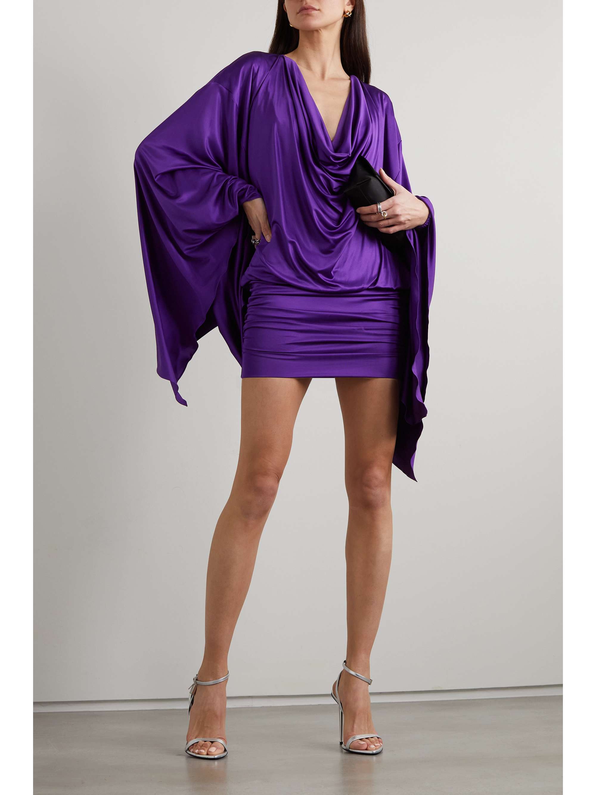 TOM FORD Draped ruched jersey mini dress | NET-A-PORTER