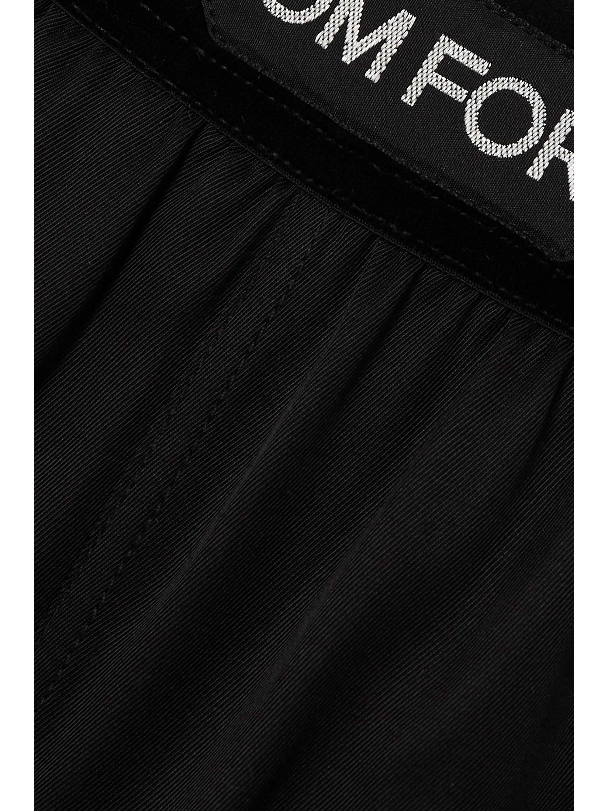 TOM FORD Velvet-trimmed satin-twill pants