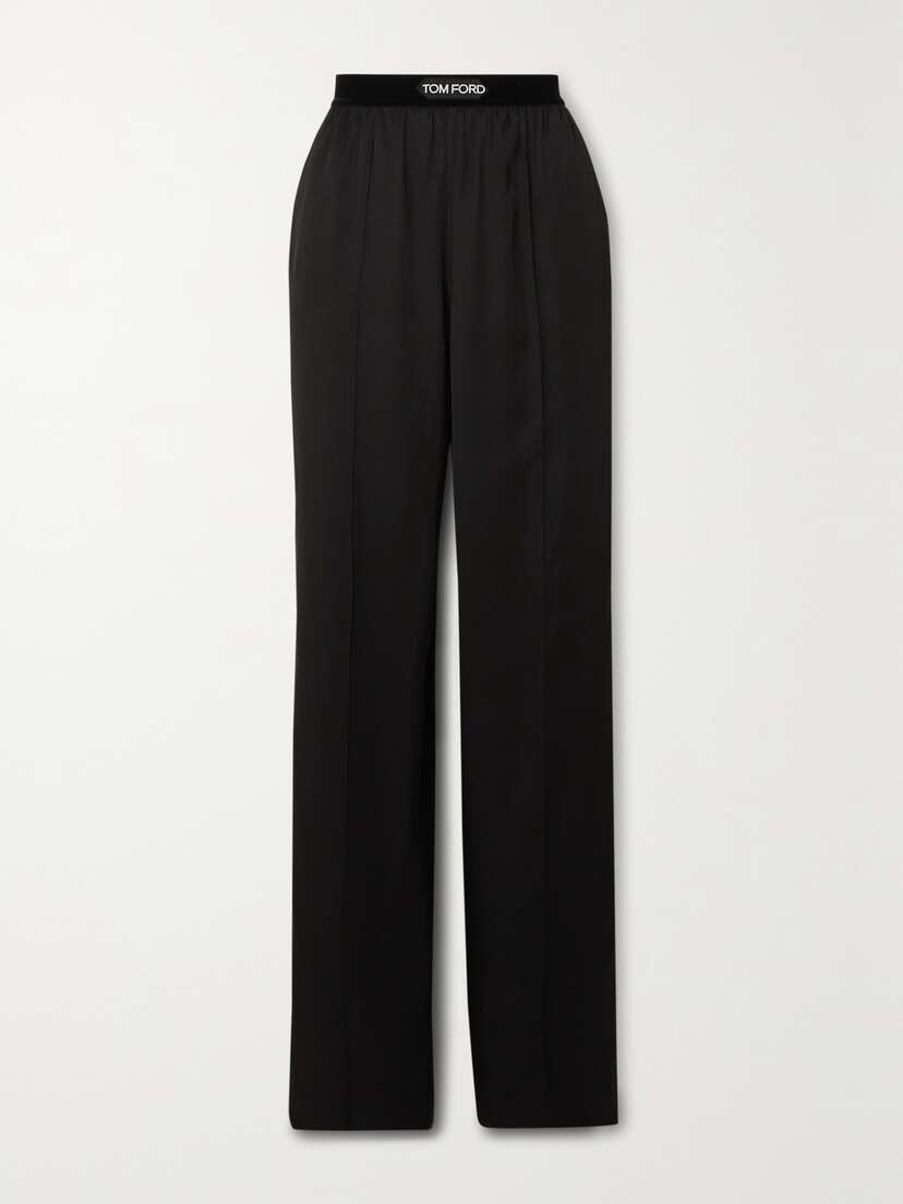 Tom Ford Velvet-trimmed Satin Pants - x large