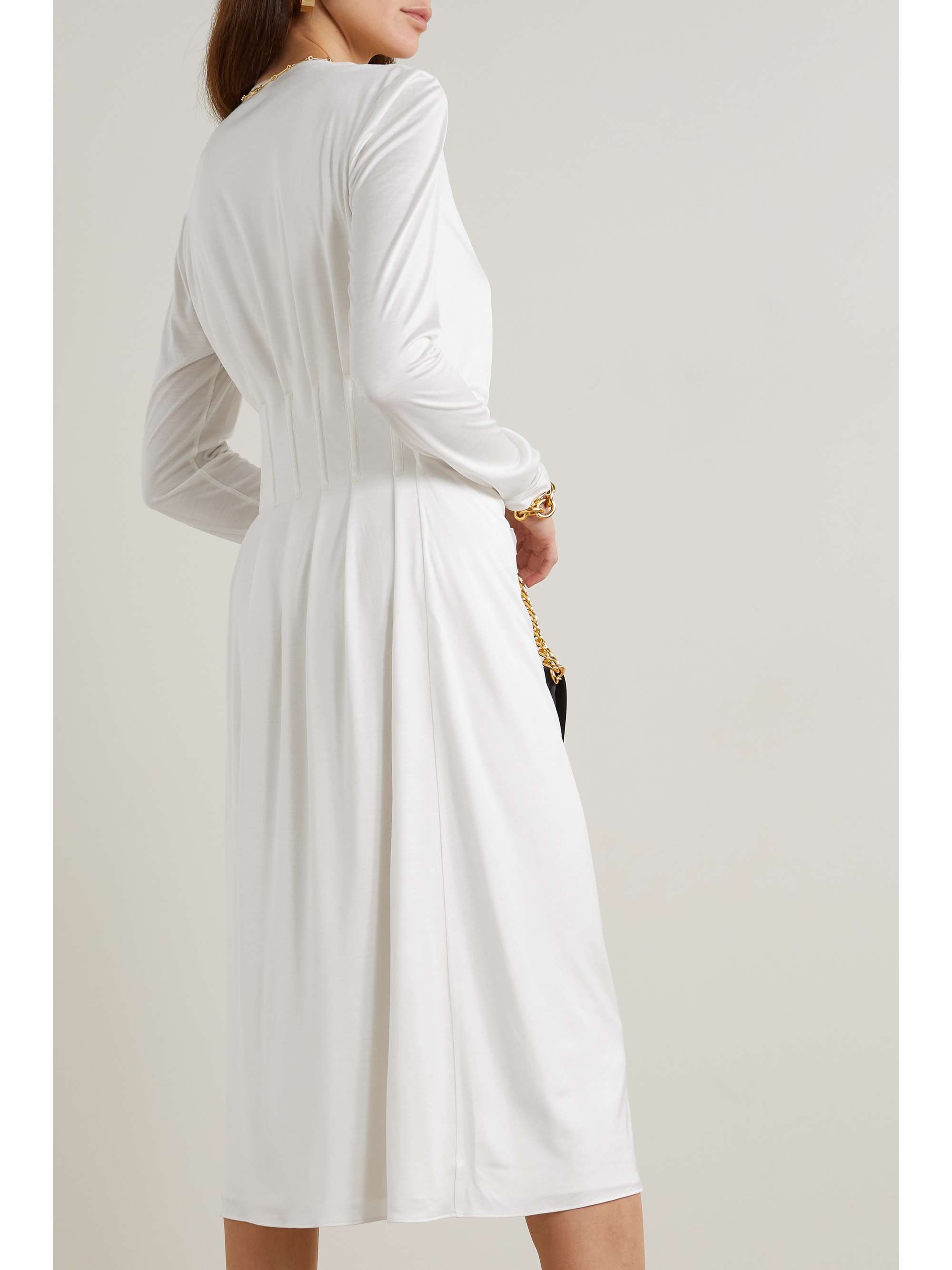 TOM FORD Silk-jersey wrap midi dress