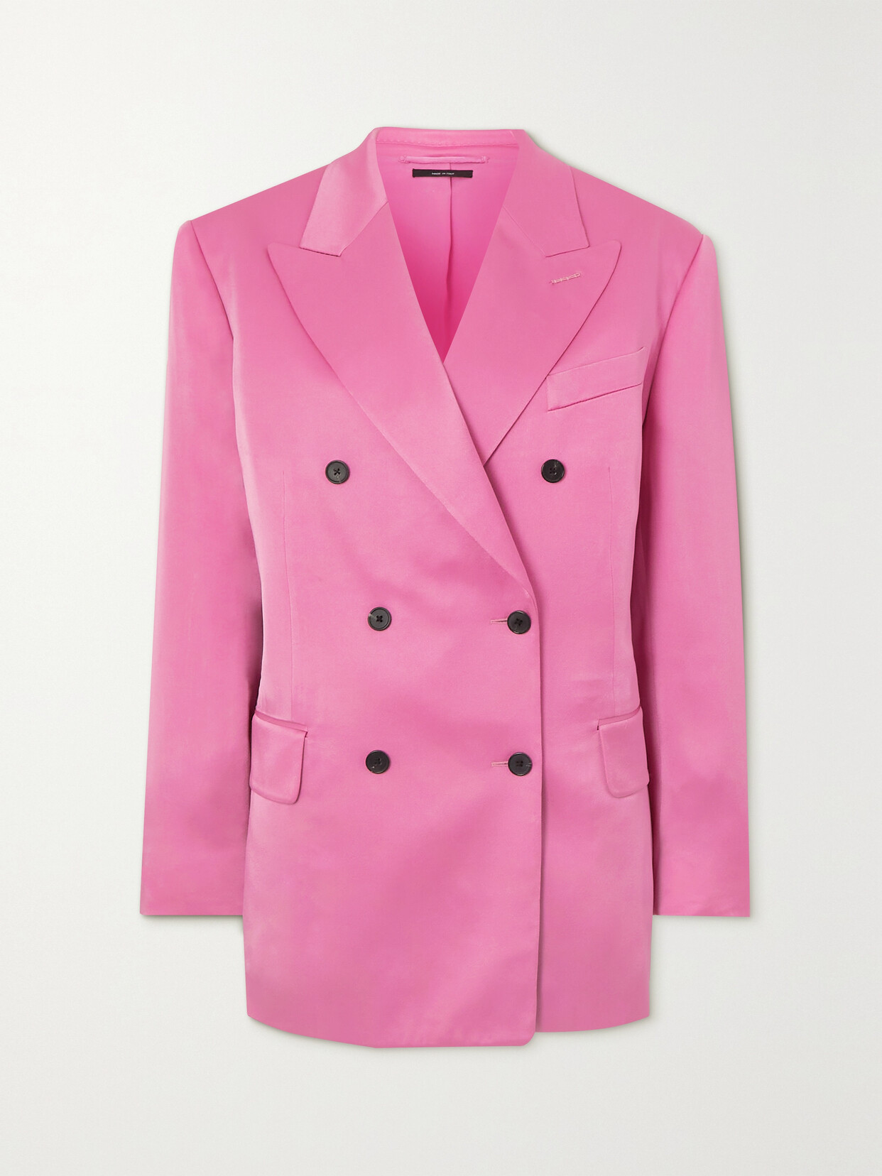 Tom Ford Fluid Satin Boyfriend Jacket In Pink