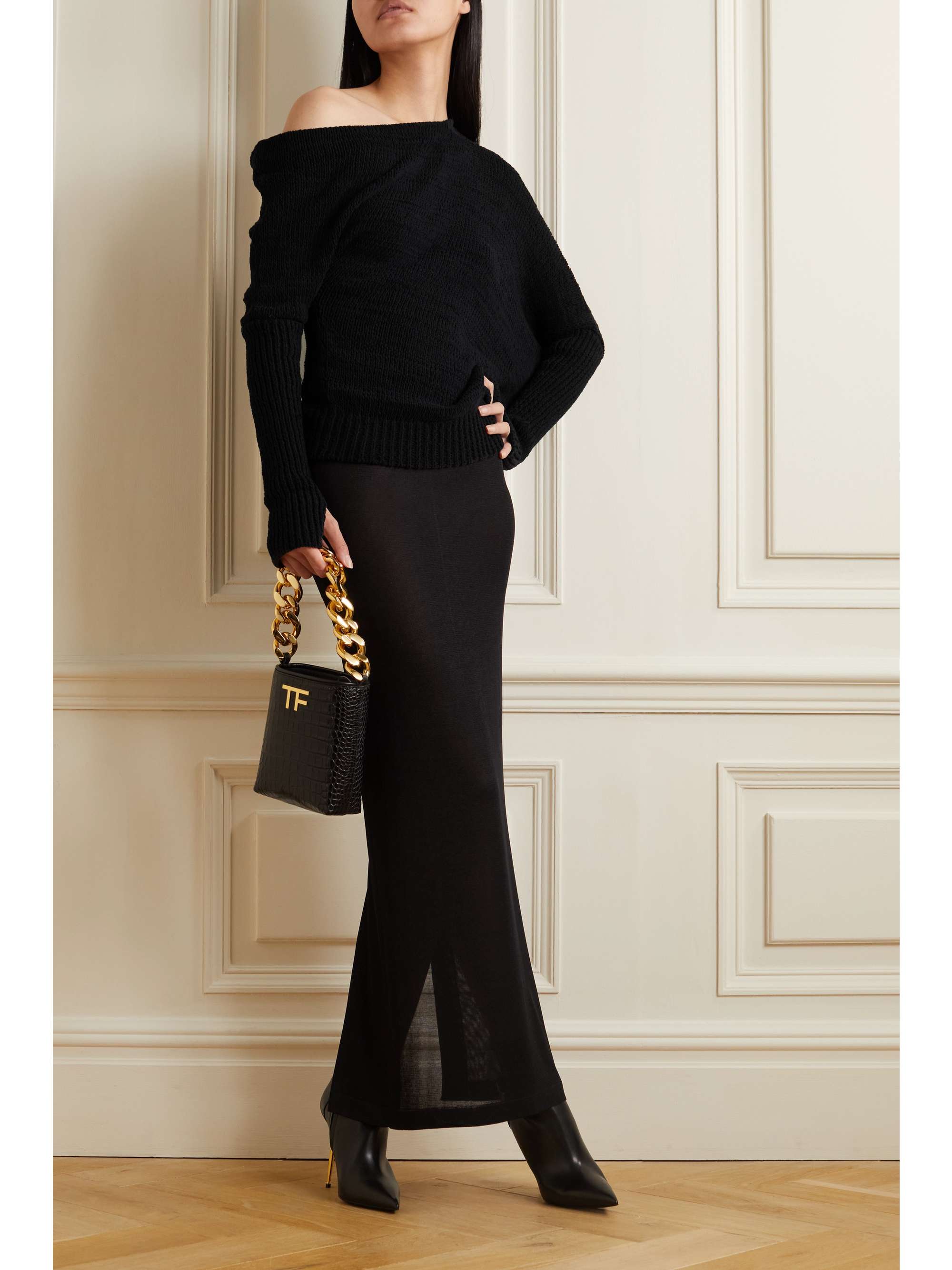 TOM FORD One-shoulder knitted sweater