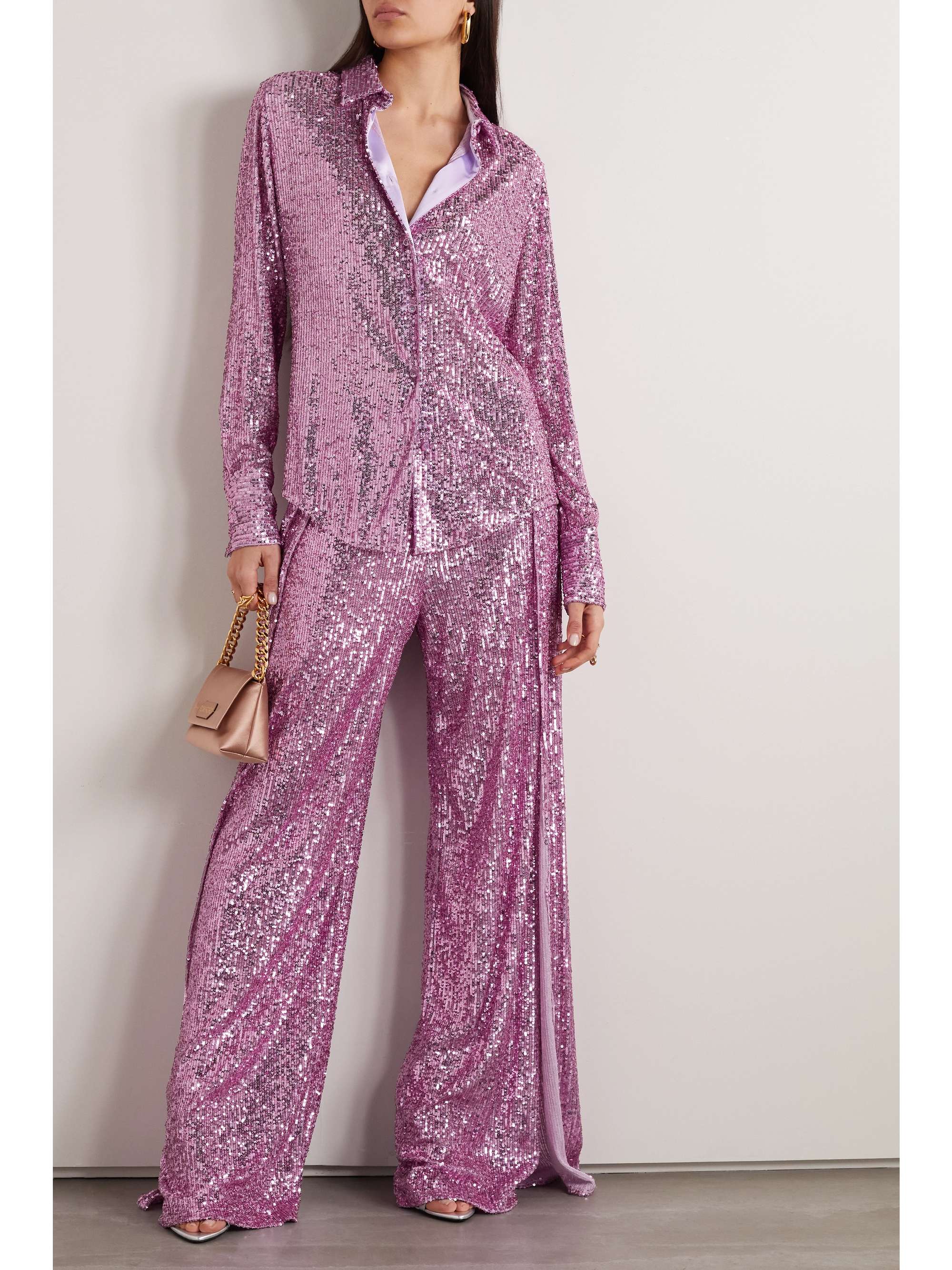 TOM FORD Sequined tulle shirt