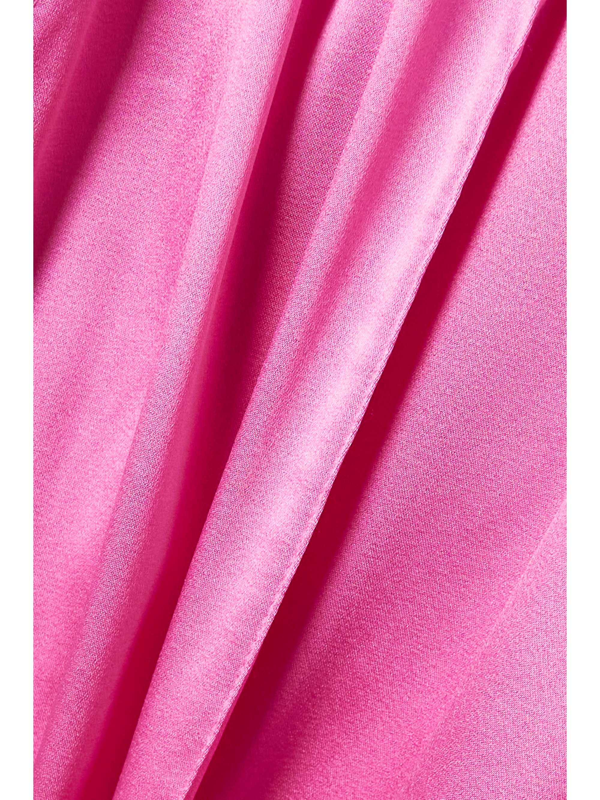 TOM FORD Velvet-trimmed stretch-silk satin pants