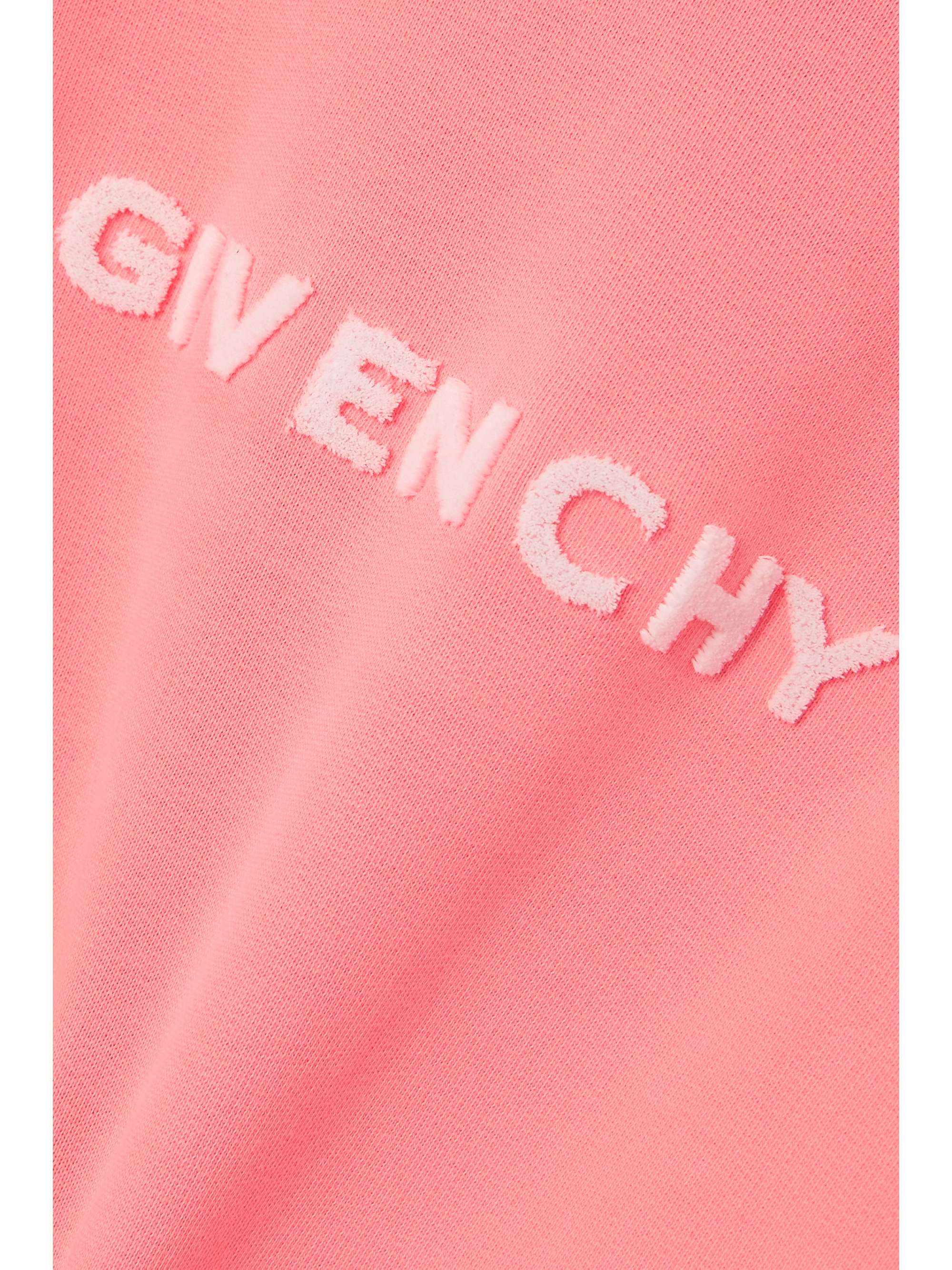 GIVENCHY Oversized flocked cotton-jersey hoodie